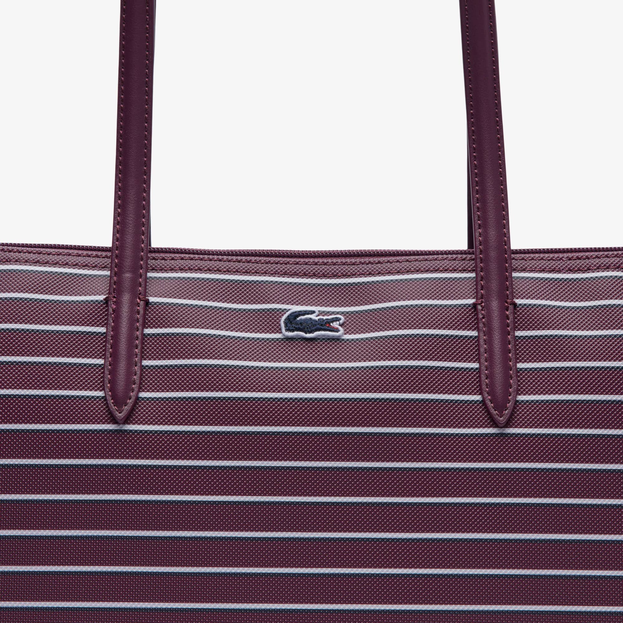 Large Striped L.12.12 Concept Tote image number 4