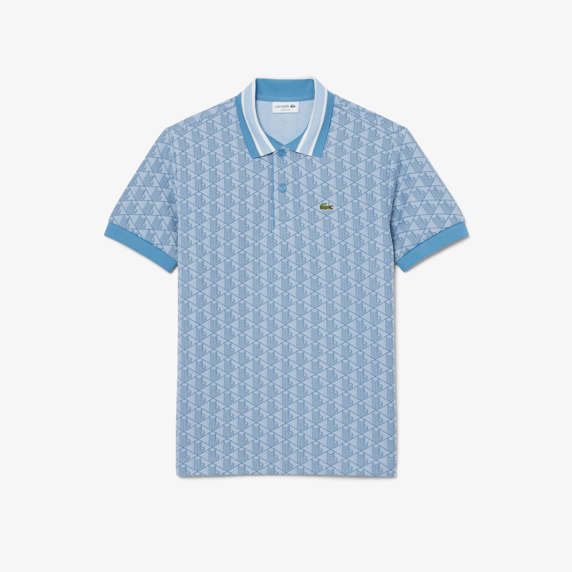 Classic Fit Monogram Jacquard Polo Shirt image number 3