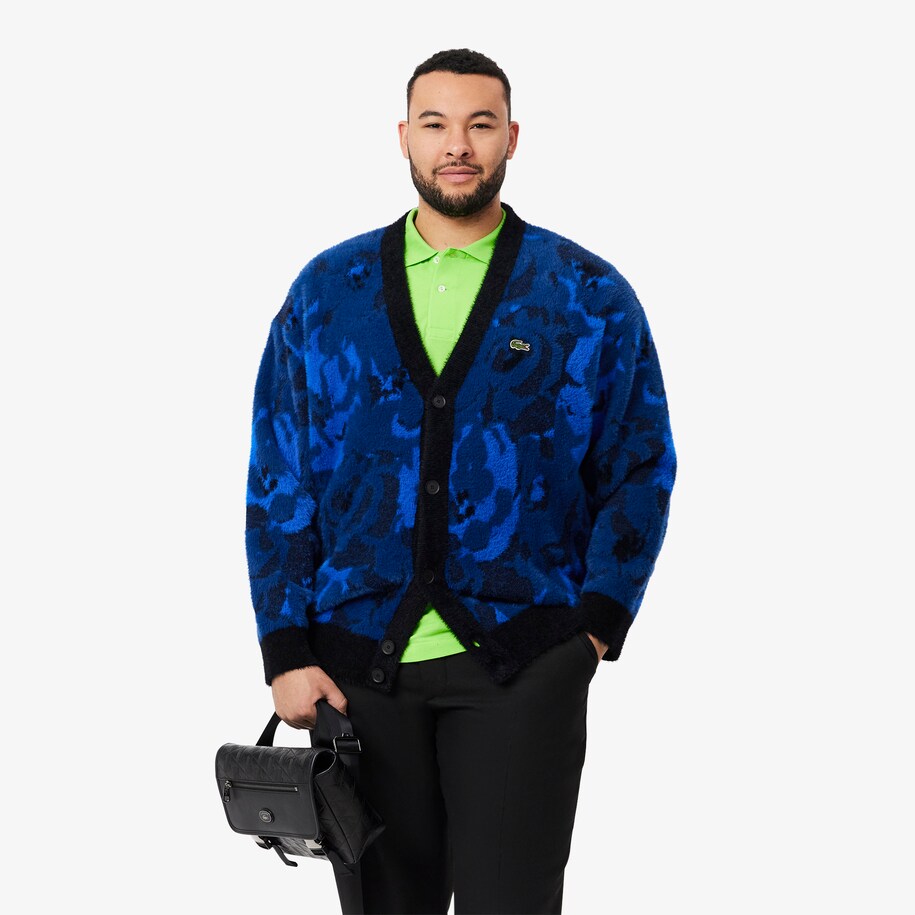 Floral Intarsia Jacquard Cardigan image number 5