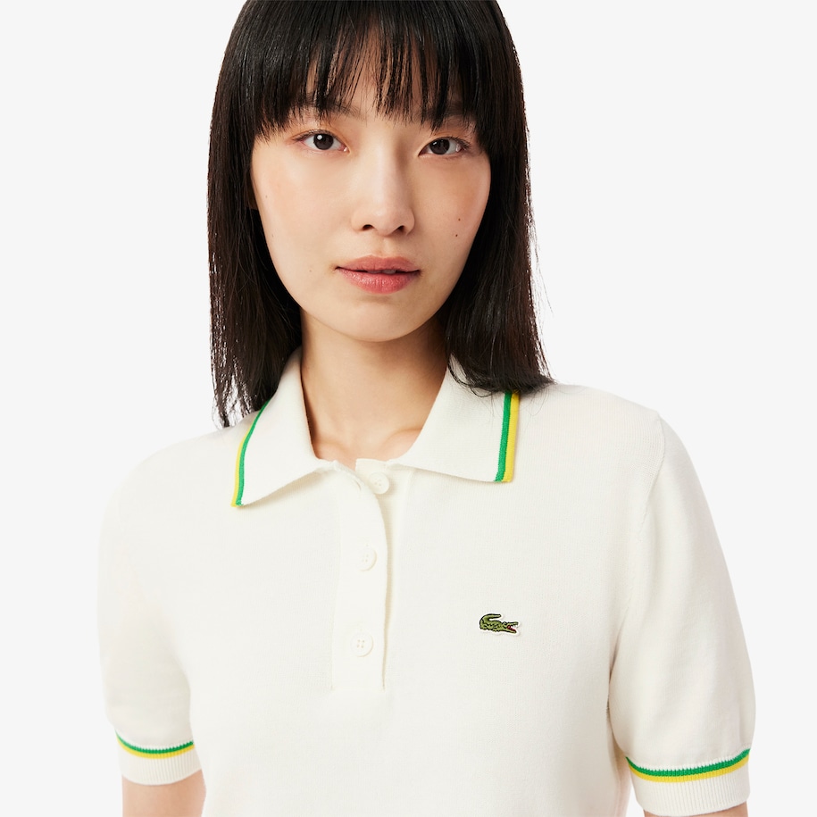 Cropped 3D Seamless Stretch Cotton Polo Shirt image number 1
