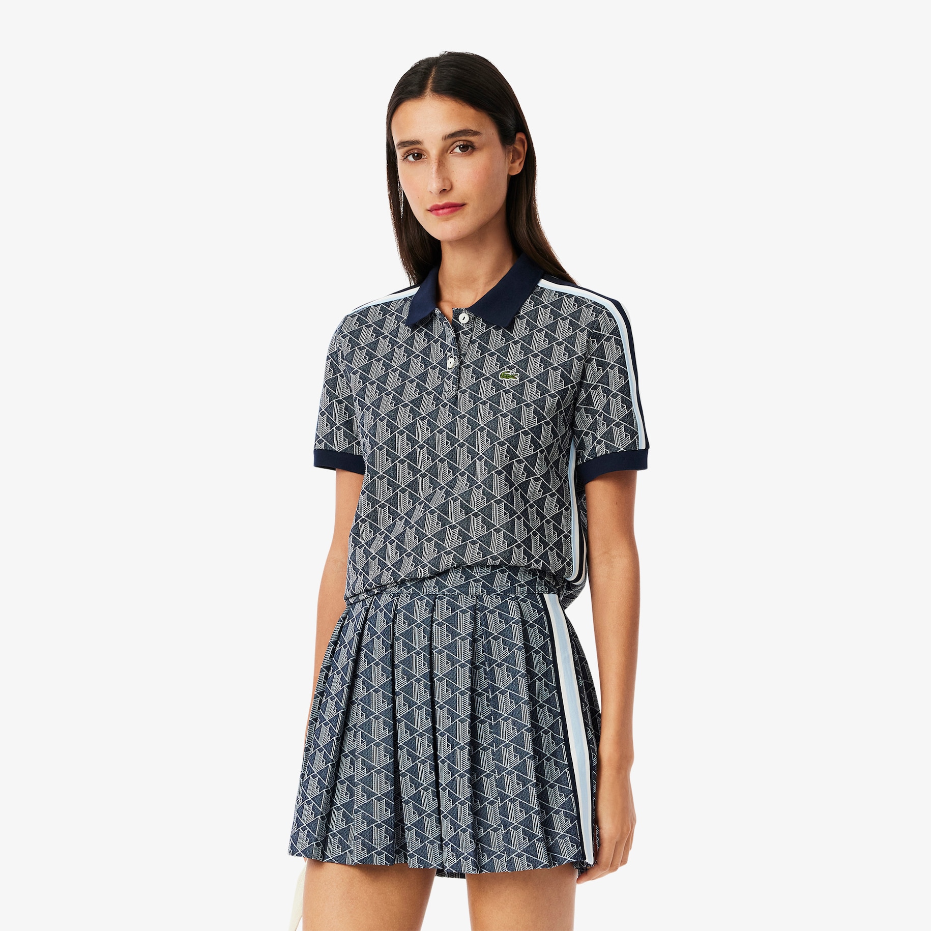 Slim Fit Monogram Jacquard Polo Shirt image number 0