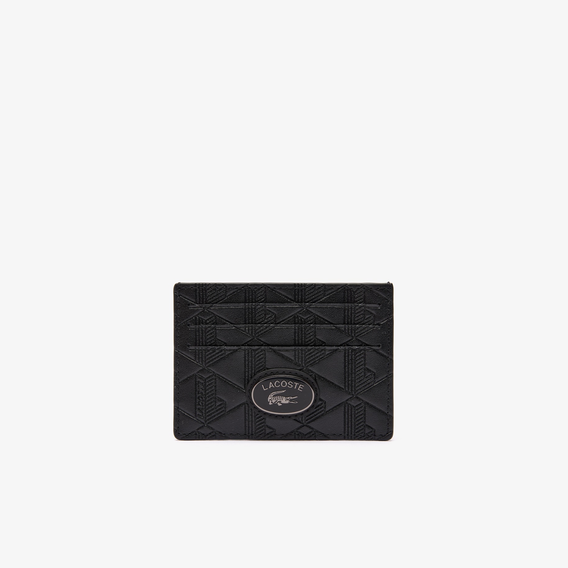 Leather Monogram Print Card Holder image number 0