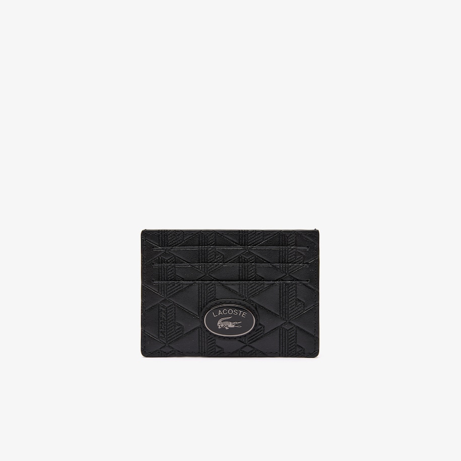 Leather Monogram Print Card Holder image number 0