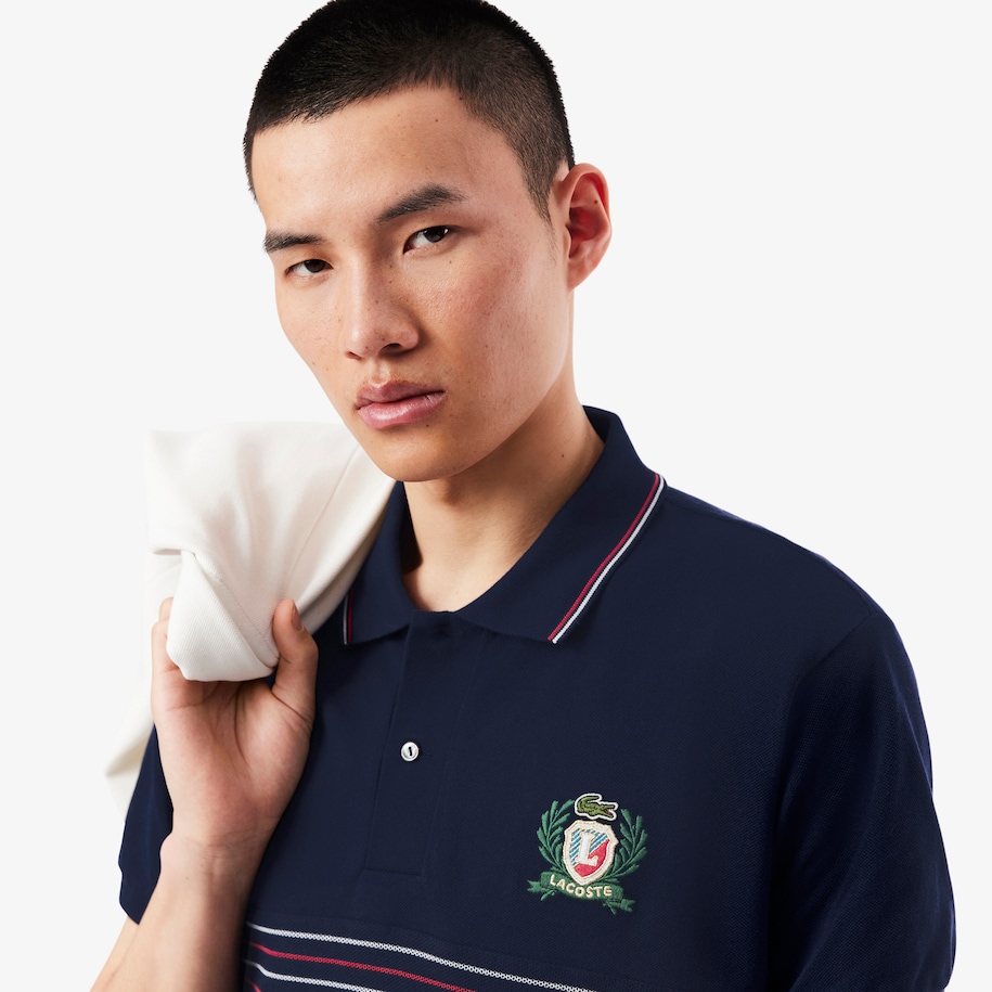 Classic Fit L.12.12 Embroidered Shield Polo Shirt image number 1