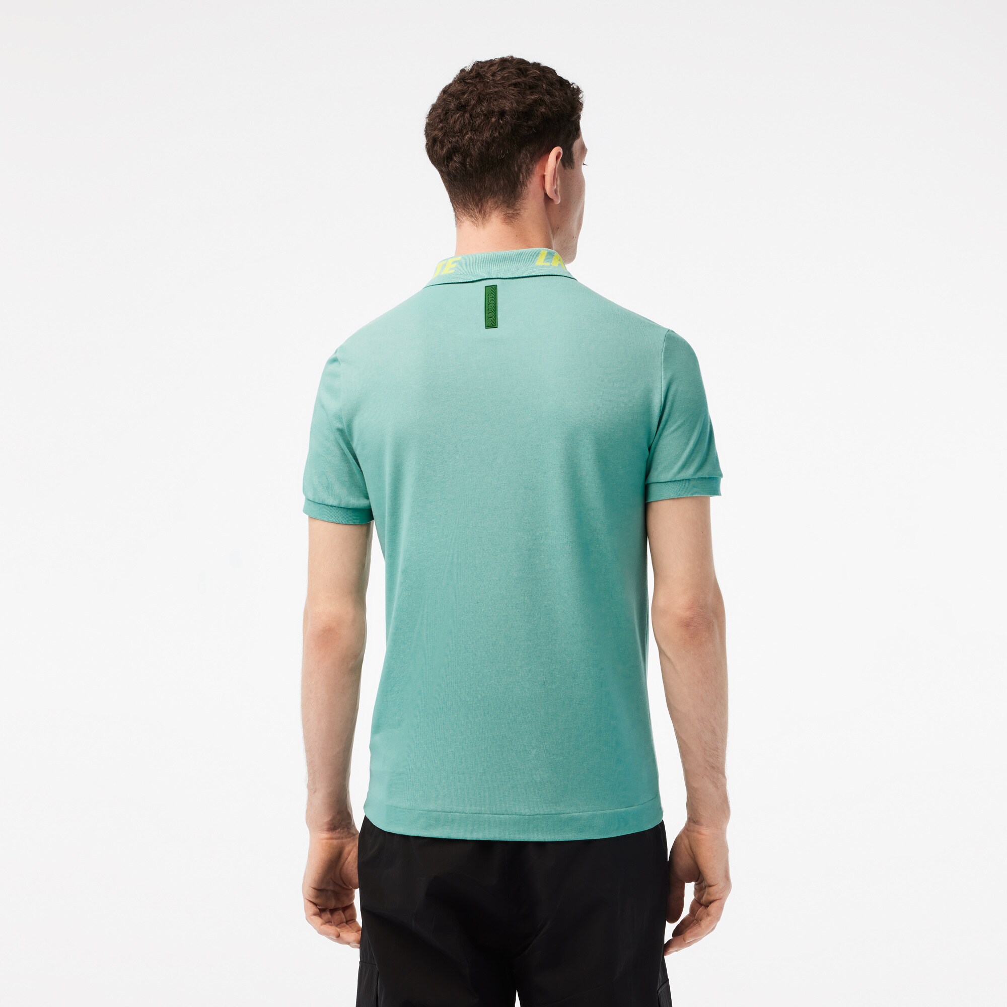 Men's Lacoste Branded Slim Fit Stretch Piqué Polo image number 2