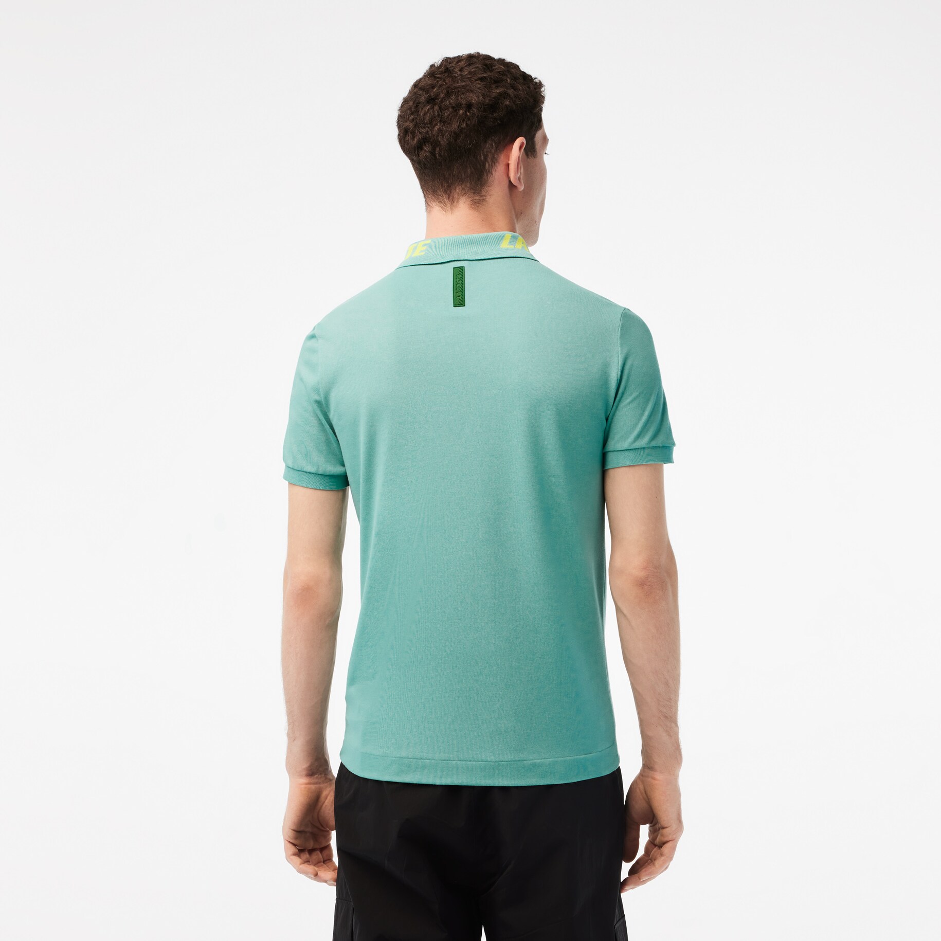 Men's Lacoste Branded Slim Fit Stretch Piqué Polo image number 2