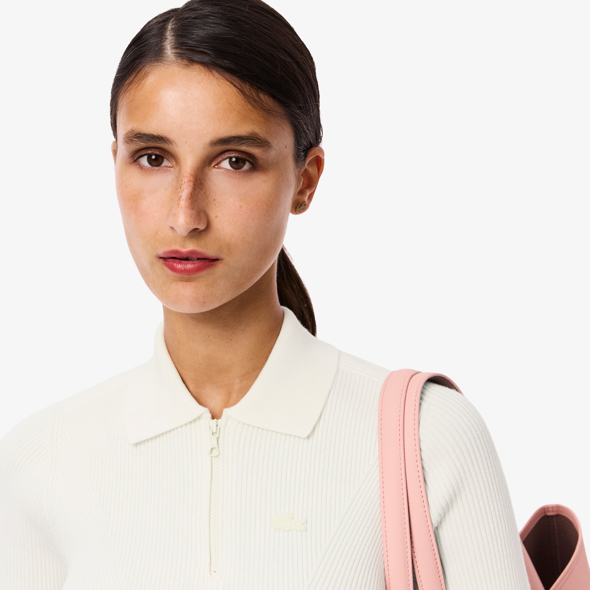 3D Ribbed Knit Polo Shirt image number 1