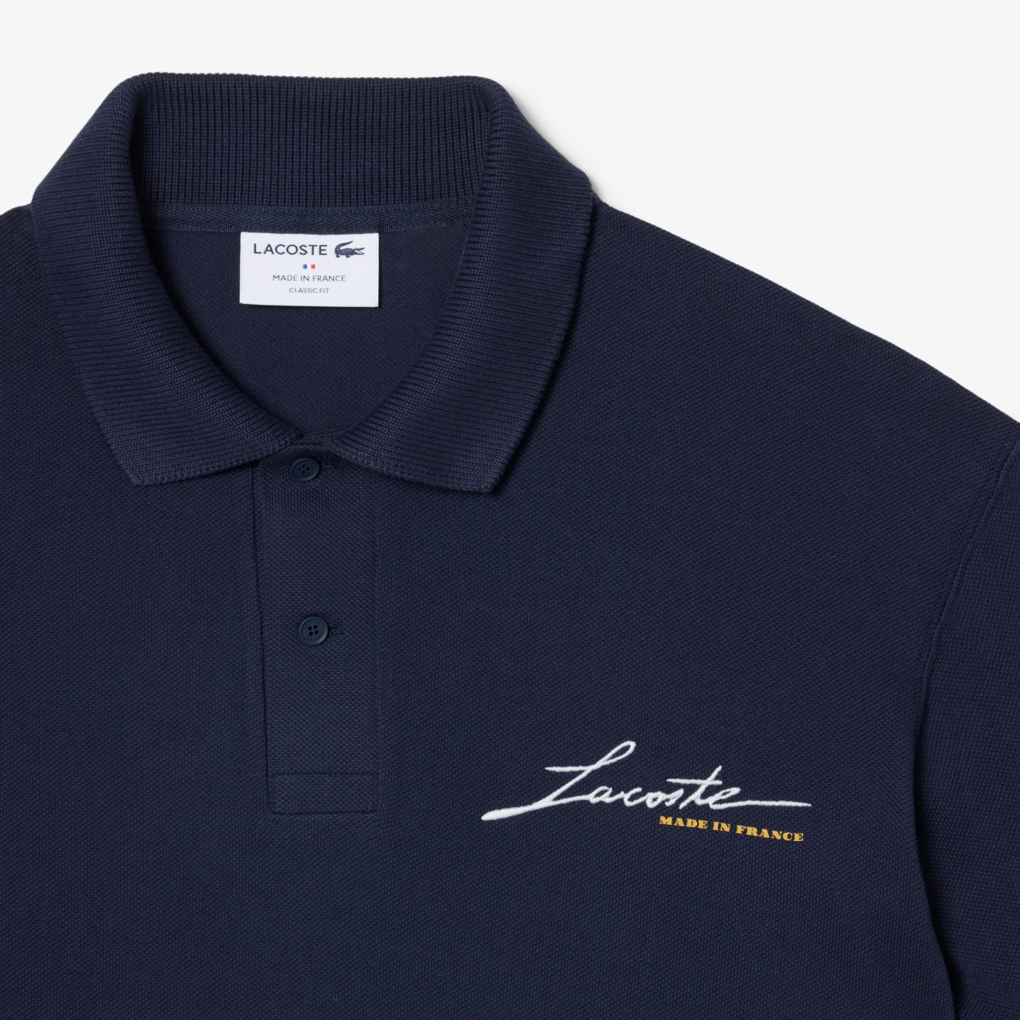 Classic Fit French Made Piqu&eacute; Polo Shirt image number 4
