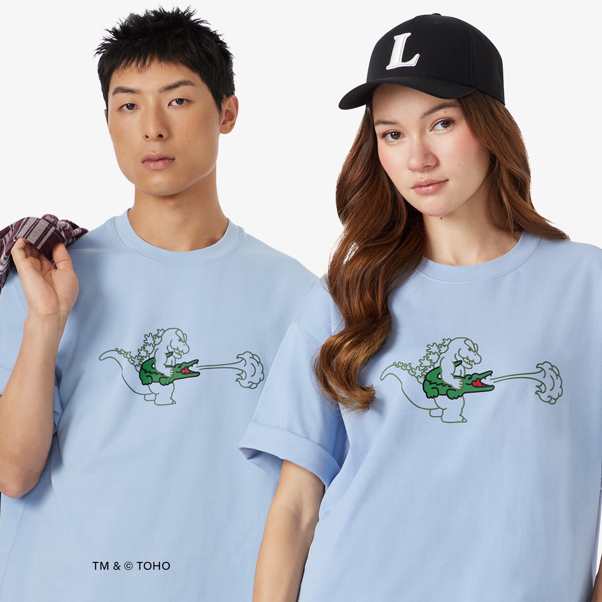 T-shirt Lacoste & Godzilla image number 1