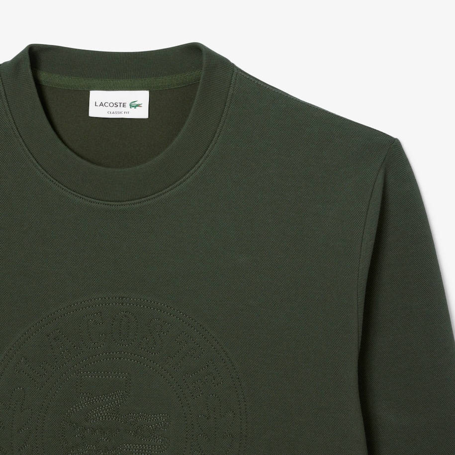 Embossed Logo Piqué Sweatshirt image number 4
