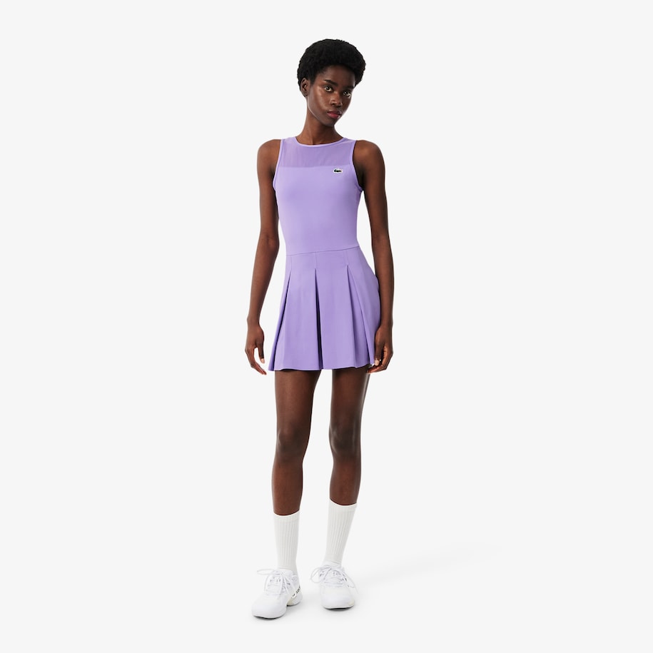Dual Fabric Pleated Stretch Tennis Dress image number 0