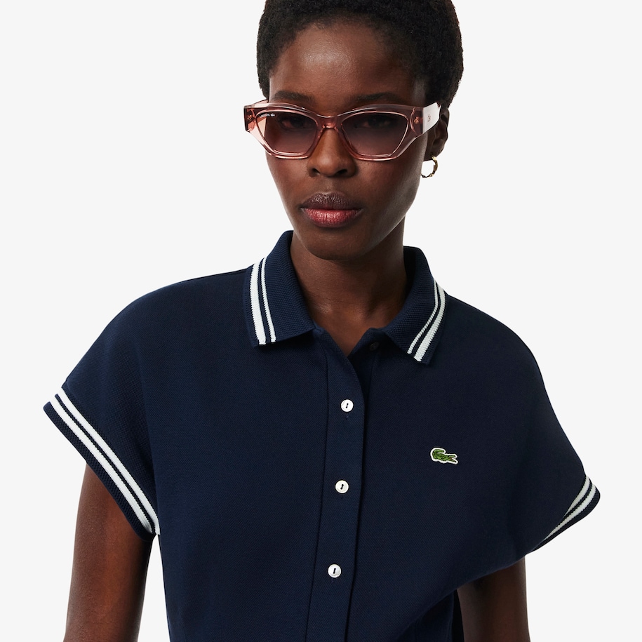 French Made Polo Collar Playsuit image number 1