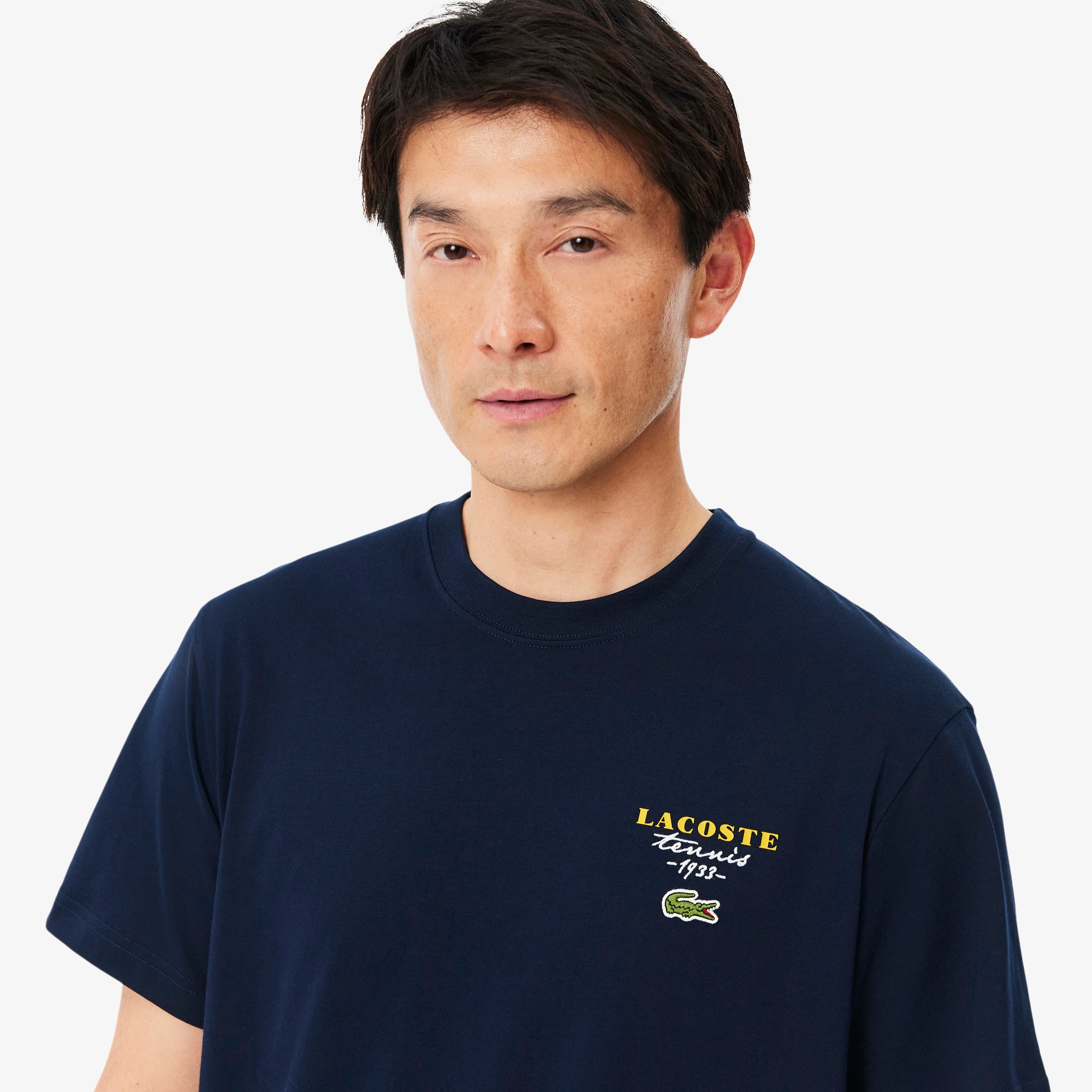 Embroidered Accent Tennis Print Jersey T-shirt image number 1