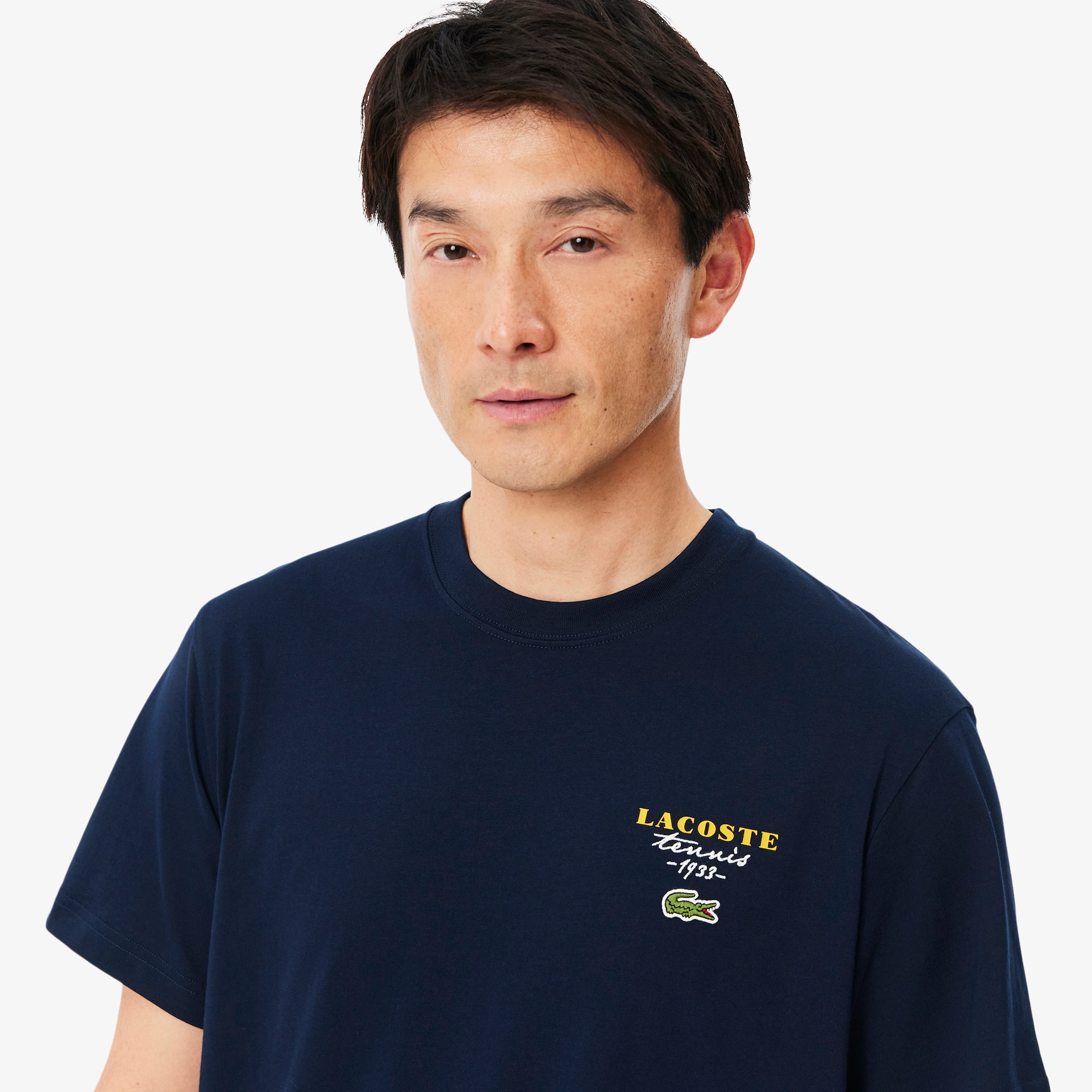 Embroidered Accent Tennis Print Jersey T-shirt image number 1