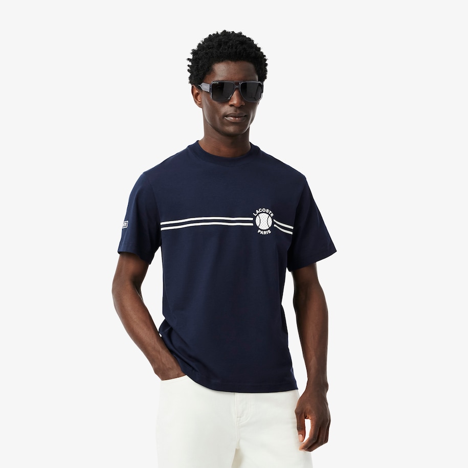 Printed Embroidered Cotton Jersey T-shirt image number 0