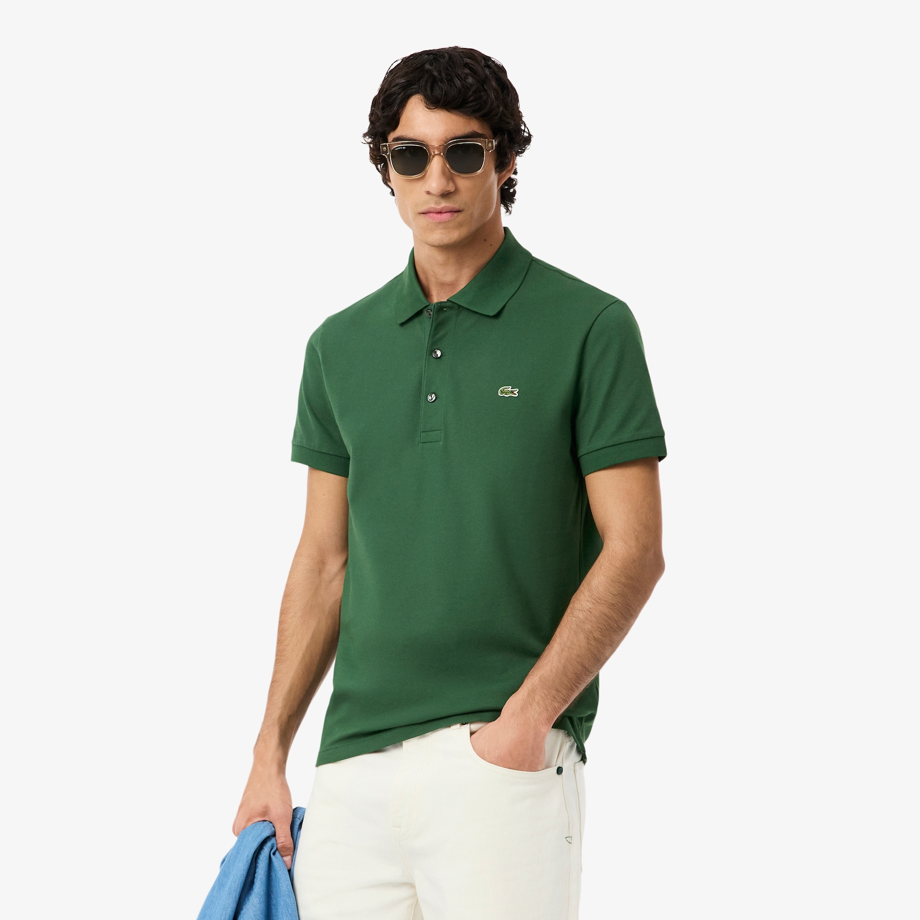 Slim Fit Stretch Piqué Polo Shirt image number 0