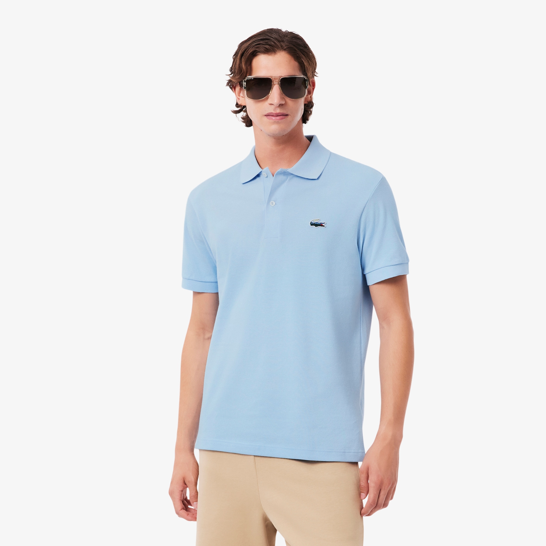 Classic Fit Landscape Crocodile Piqu&eacute; Polo Shirt image number 0