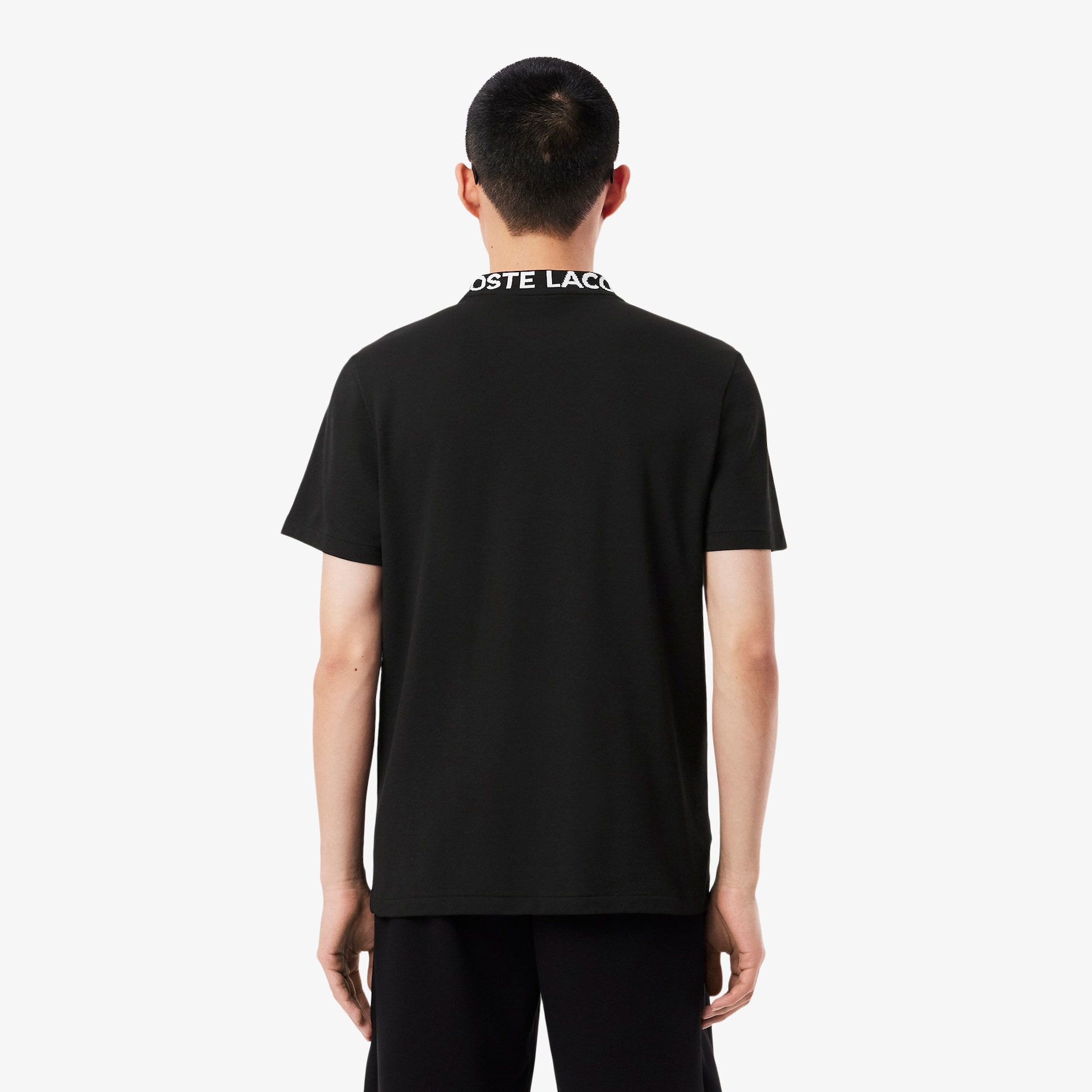 Regular Fit Jacquard Neck Stretch T-Shirt image number 2