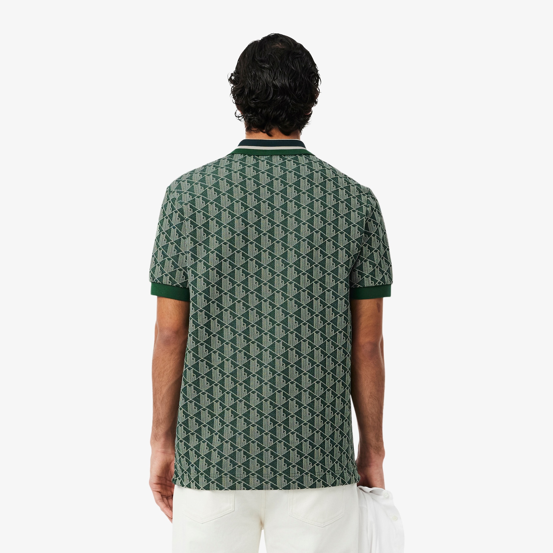 Classic Fit Monogram Jacquard Polo Shirt image number 2
