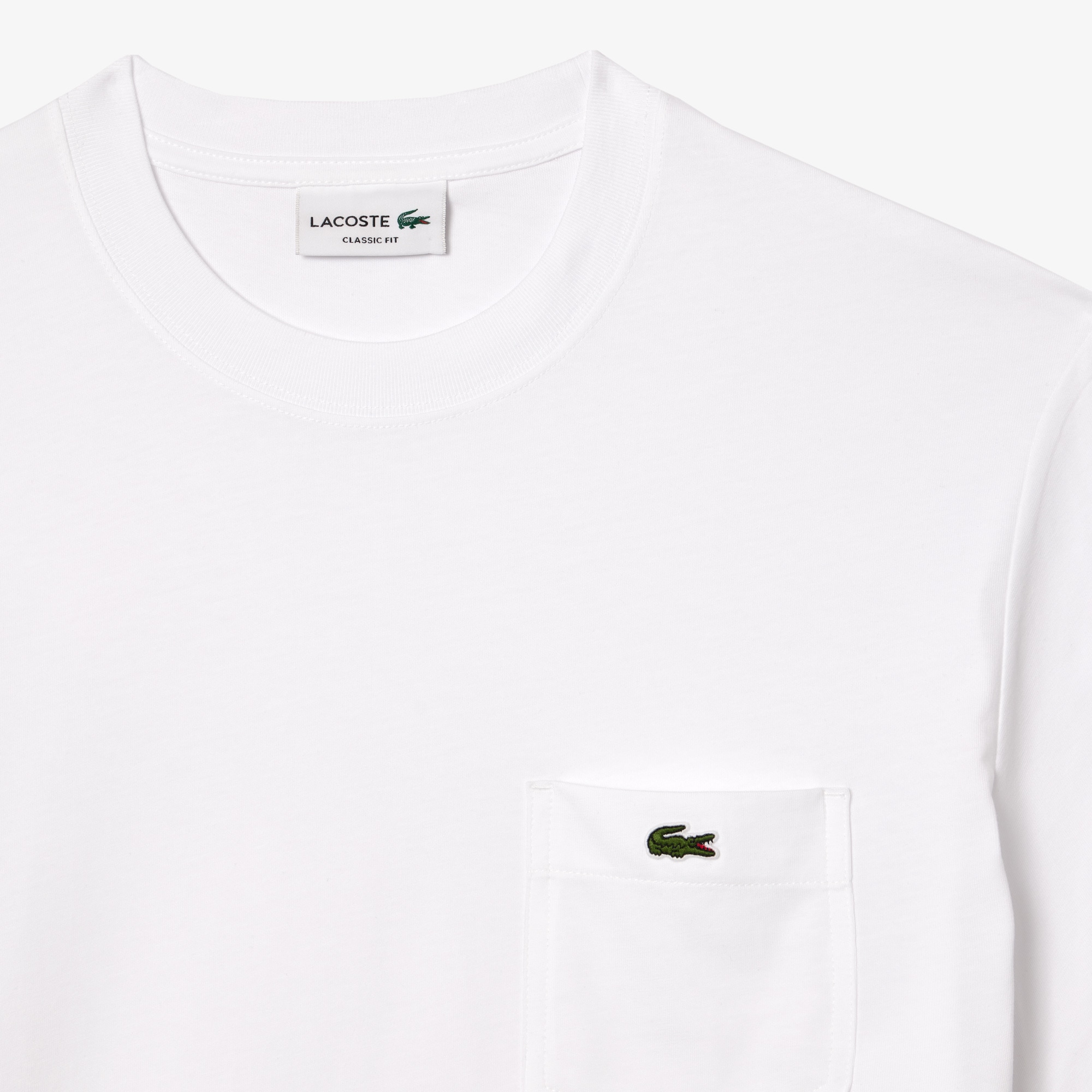 Cotton T-shirt with Breast Pocket image number 4