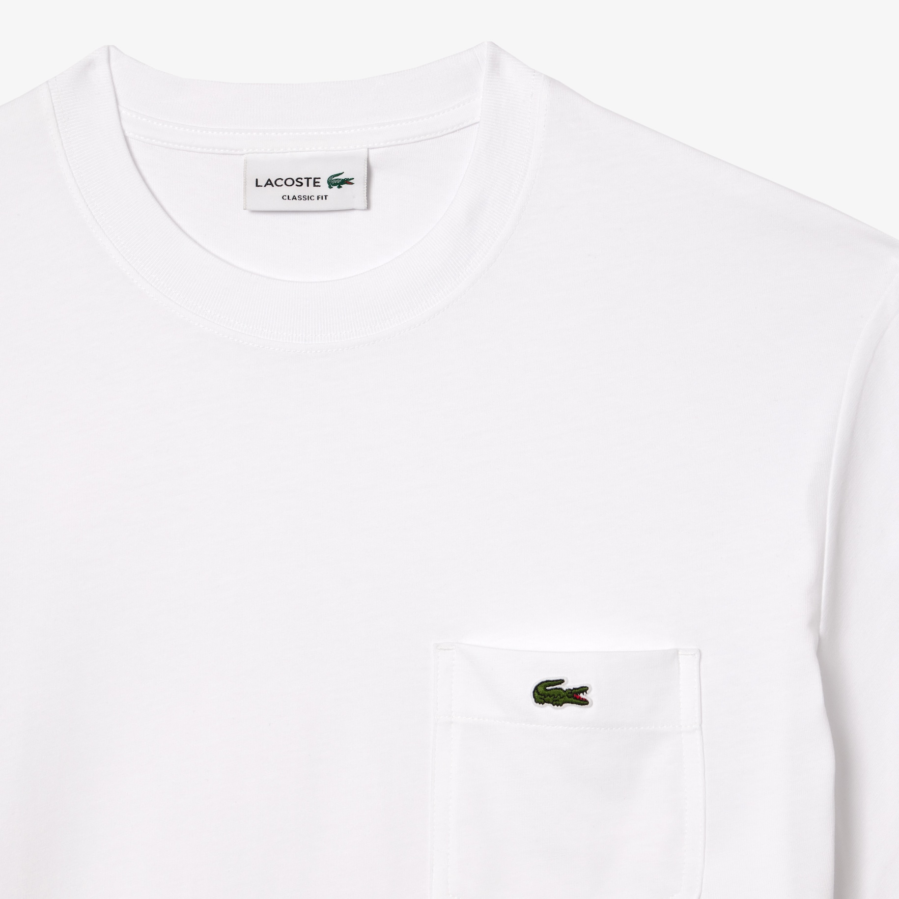Cotton T-shirt with Breast Pocket image number 4