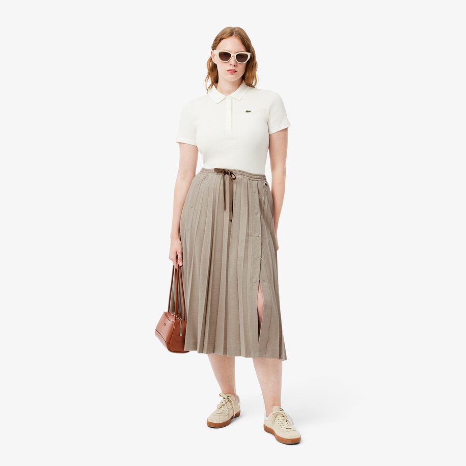 Long Pleated Flannel Skirt image number 6