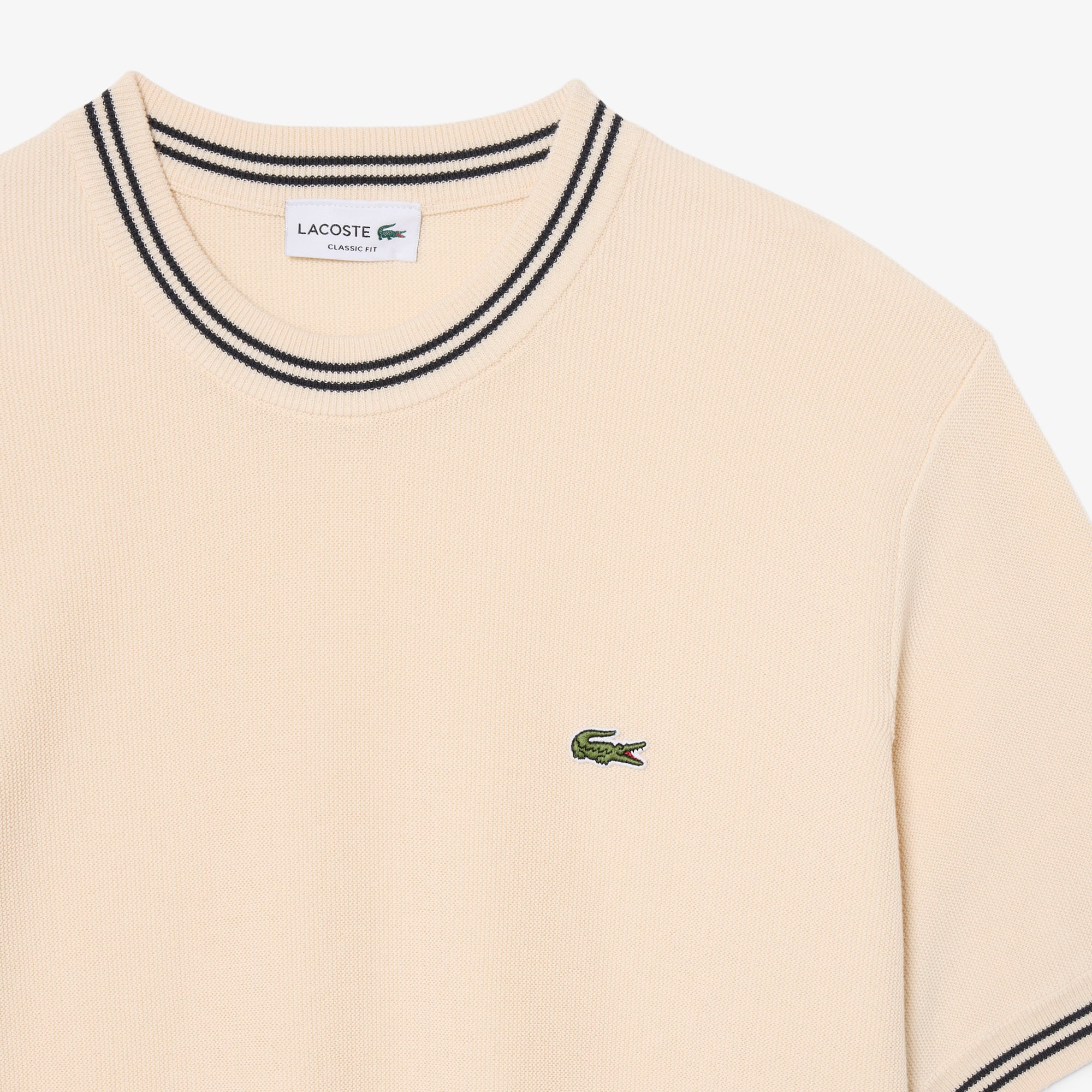 Classic Fit Stripe Detail Knit T-Shirt image number 4