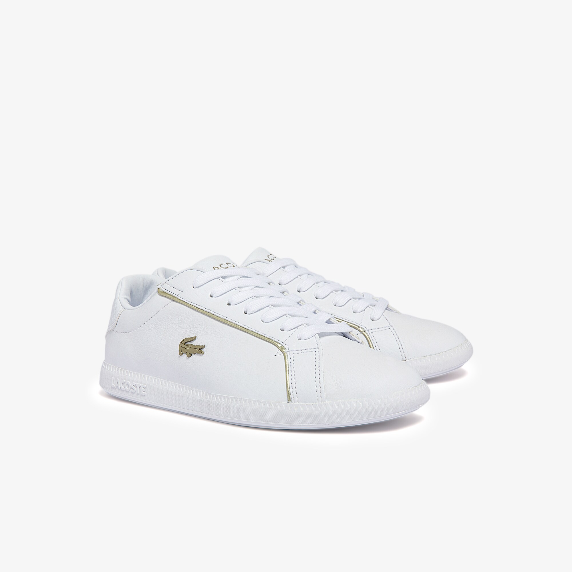Lacoste metallic trainers clearance