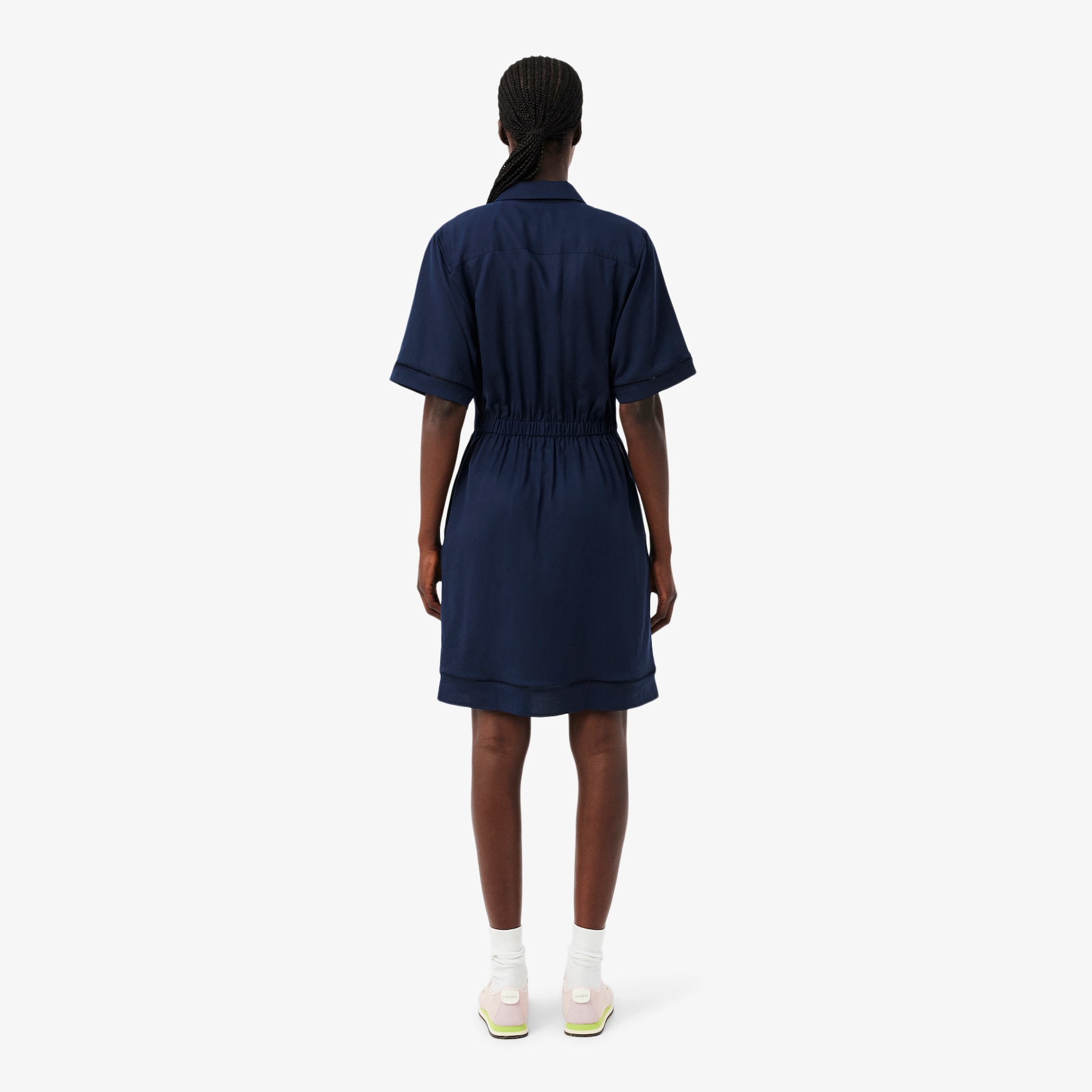 Fluid Linen Blend Shirt Dress image number 2