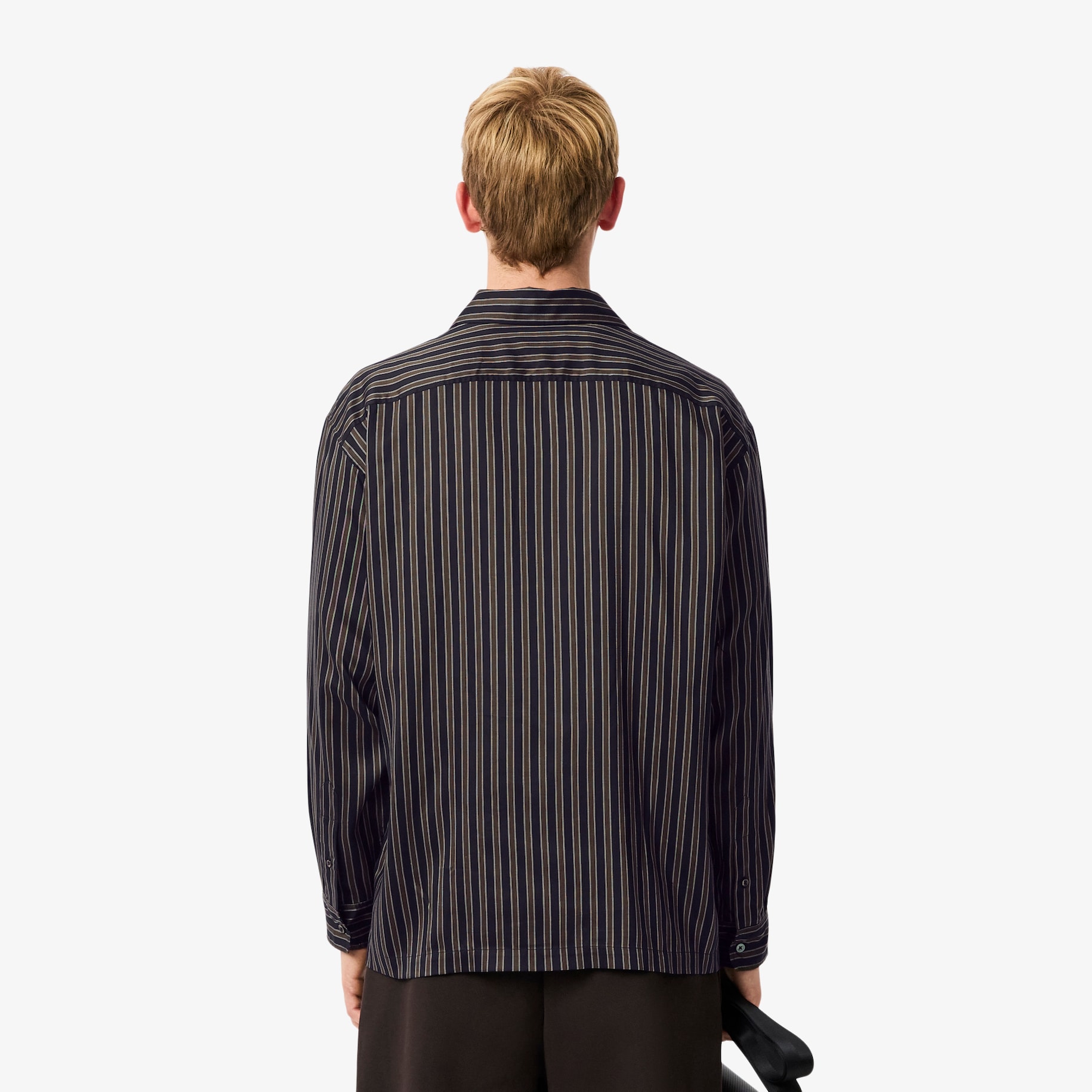 Relaxed Fit Striped Lyocell Shirt image number 2