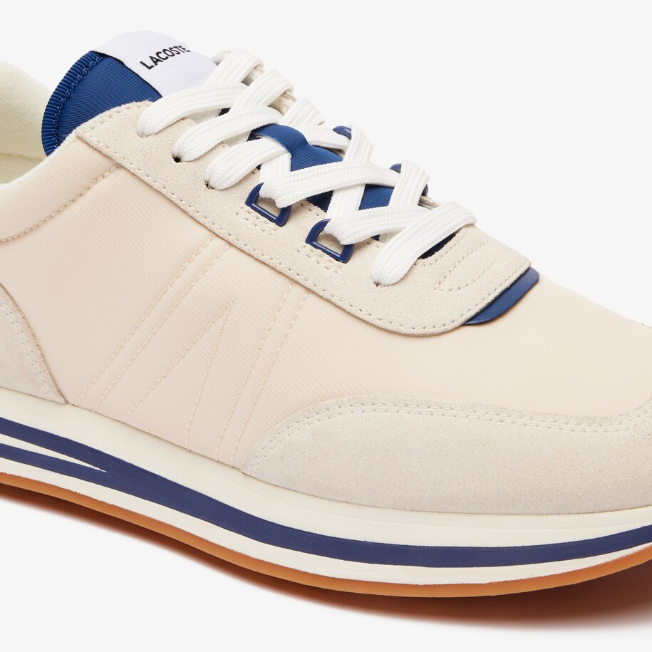 Men's L-Spin Leather and Textile Trainers image number 5