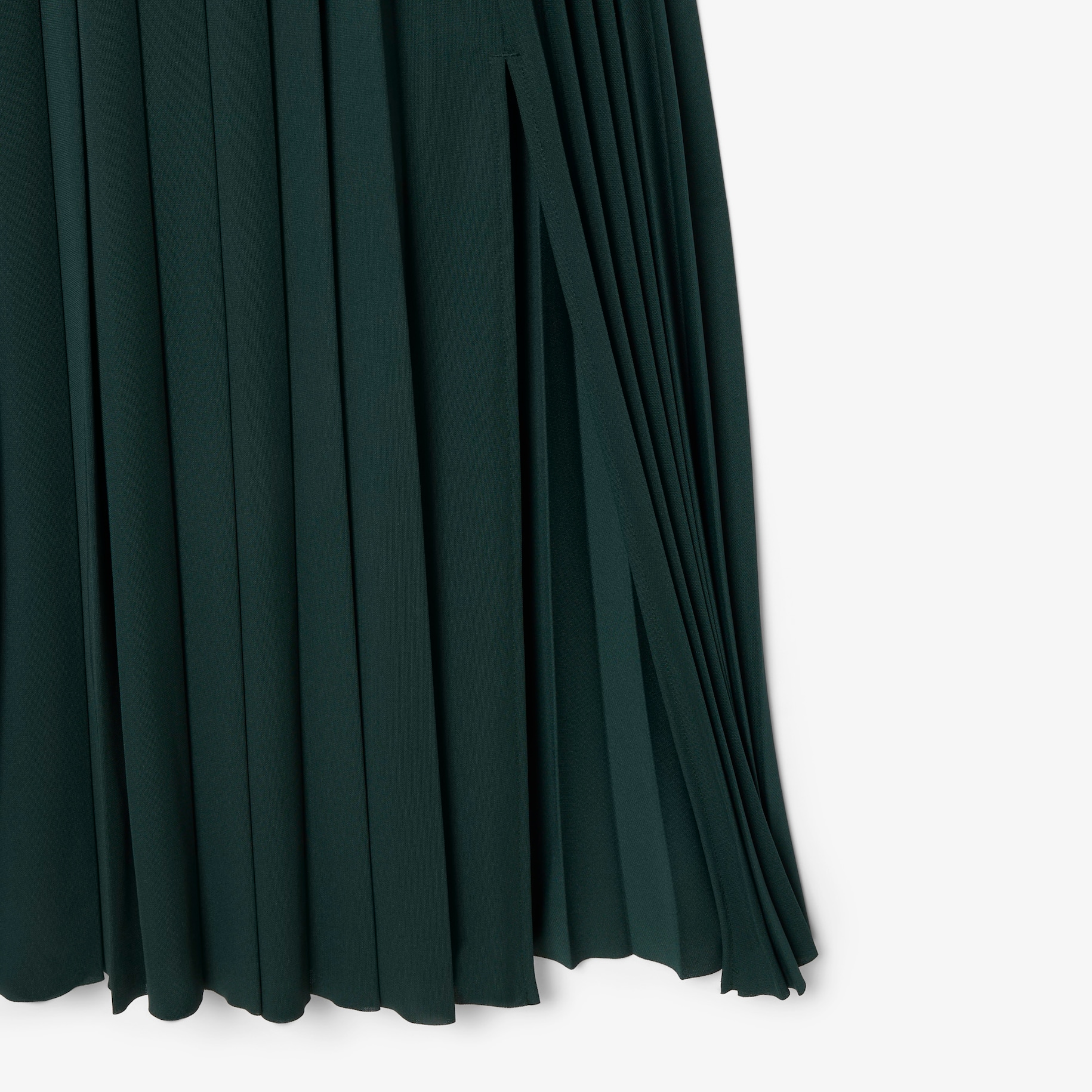 Pleated Fluid Jersey Polo Collar Dress image number 5