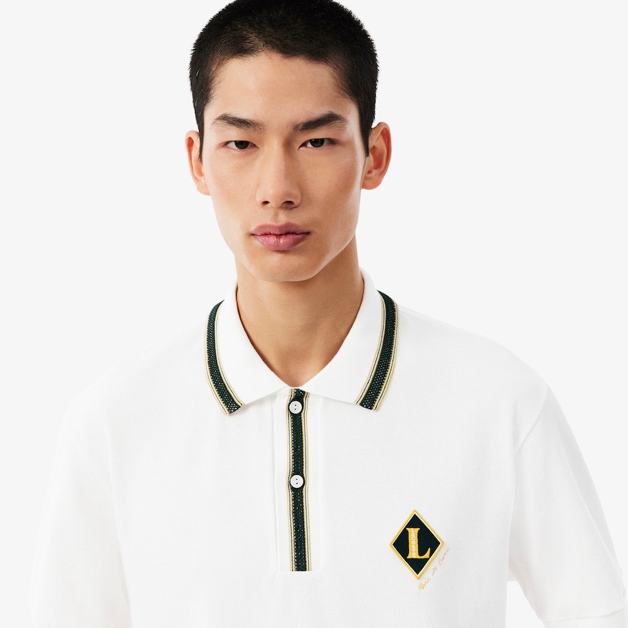 Classic Fit French Made Badge Accent Polo Shirt image number 1