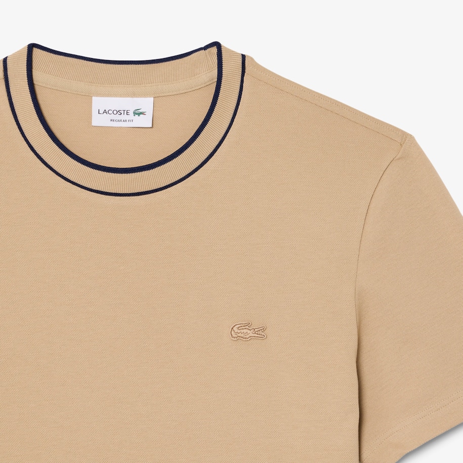 Stretch Piqu&eacute; Stripe Collar T-shirt image number 4