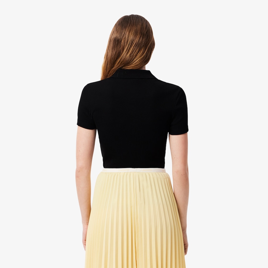 Slim Fit L.12.D Ribbed Cotton Polo Shirt image number 2