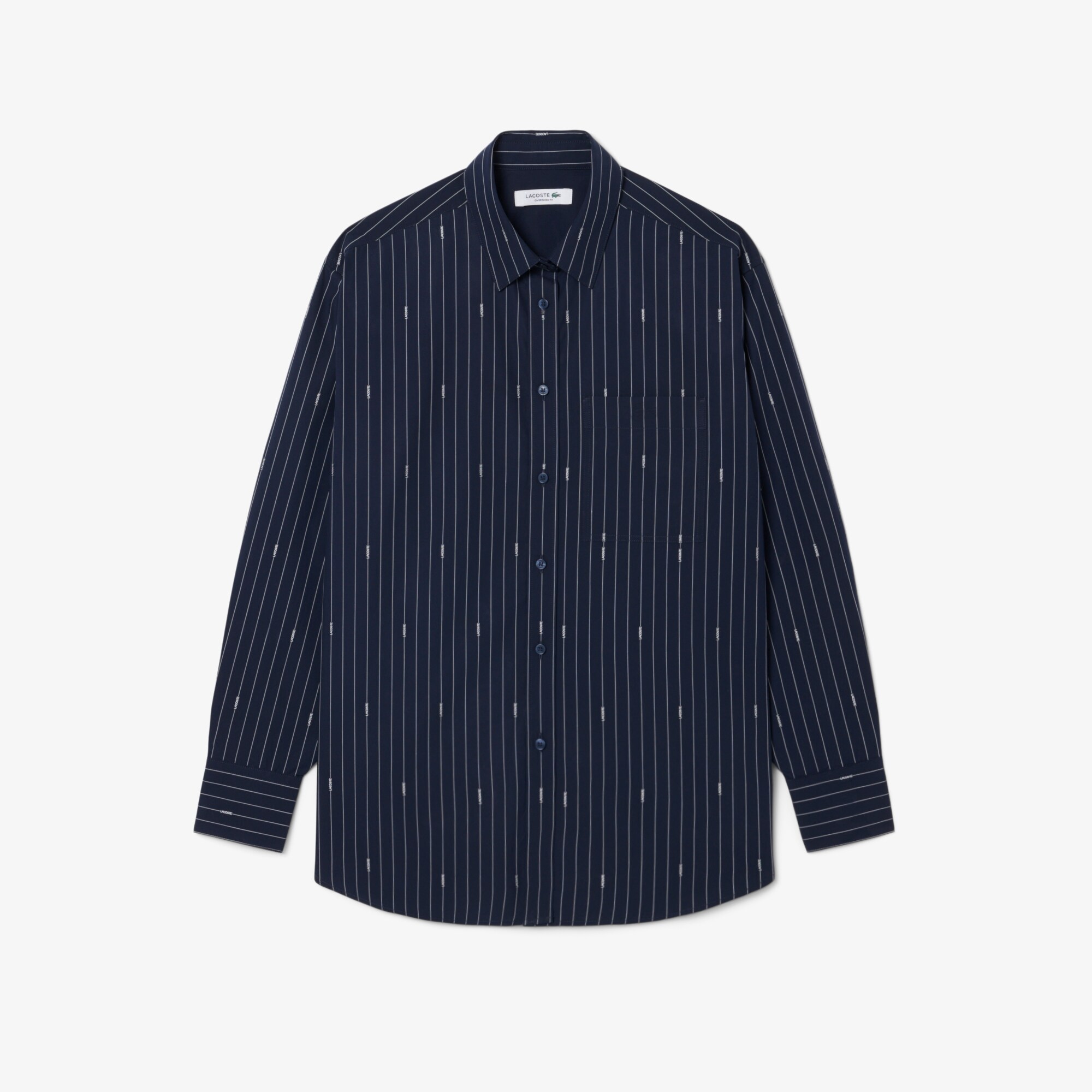Oversized Striped Jacquard Shirt image number 3