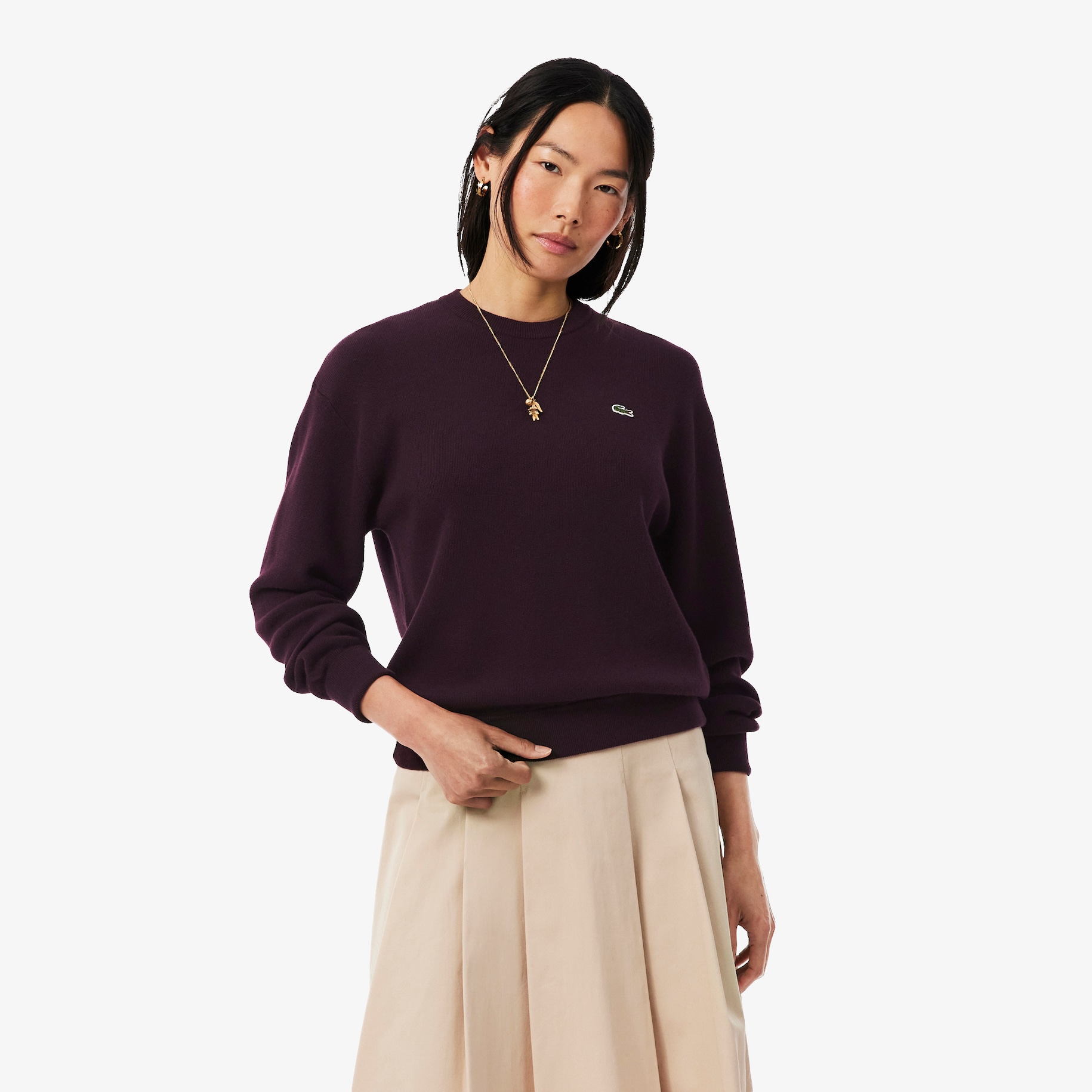 Relaxed Fit Cotton Crew Neck Sweater image number 0