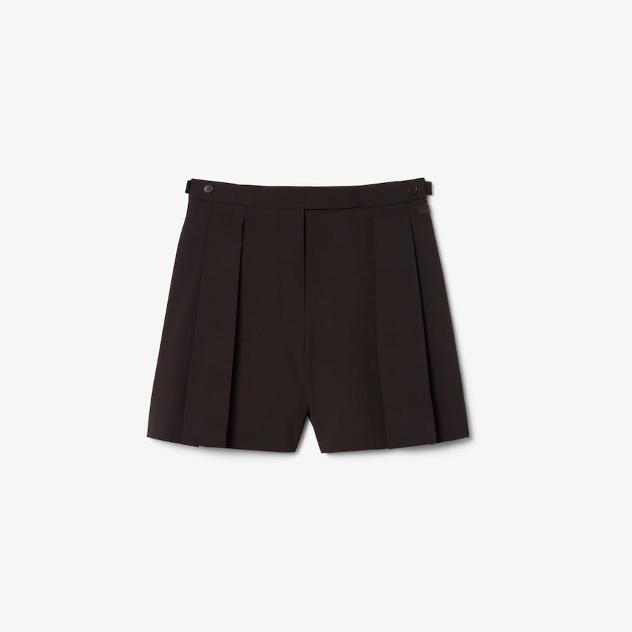 Runway Pleated Wool Bermuda Shorts image number 3