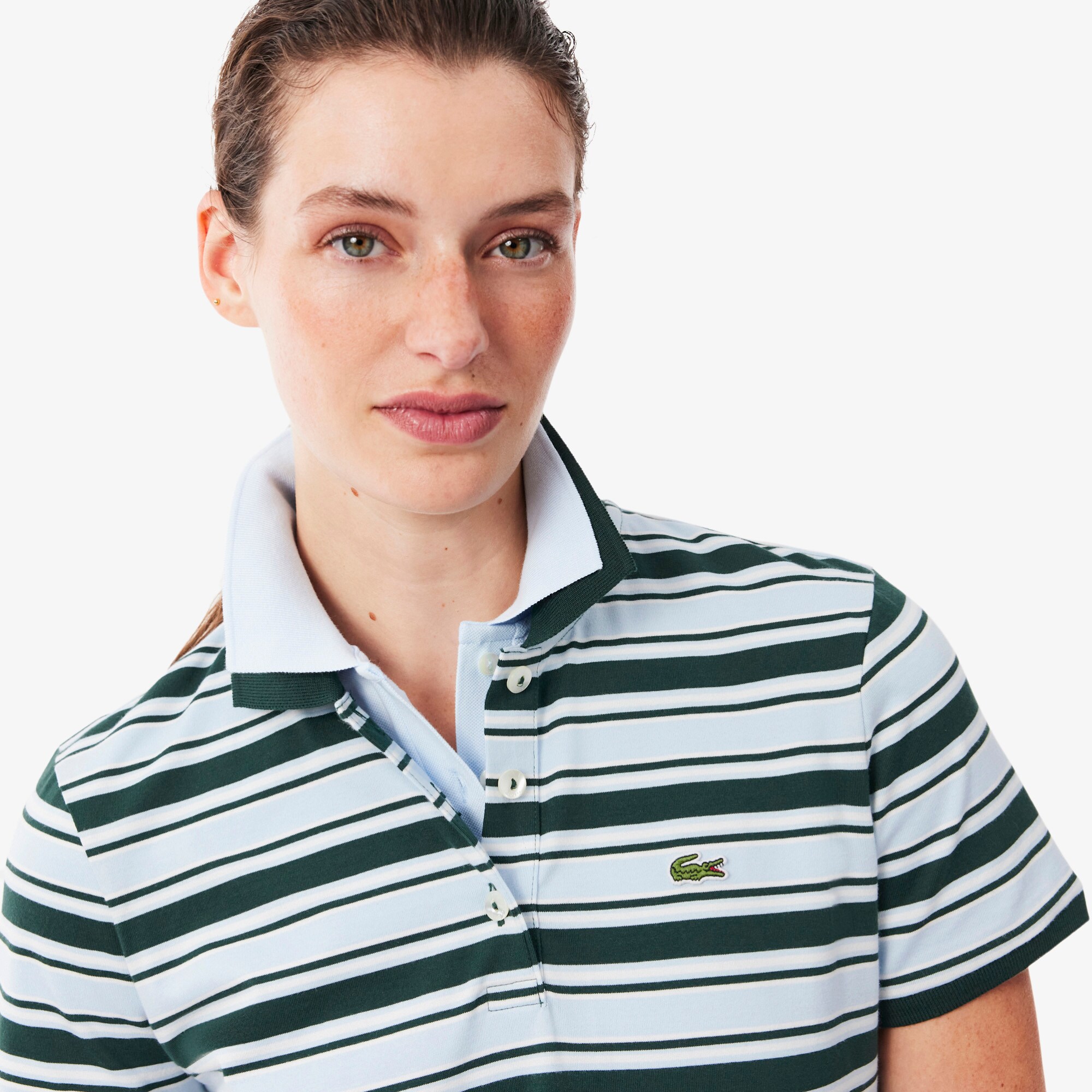 Striped Cotton Polo Dress image number 1
