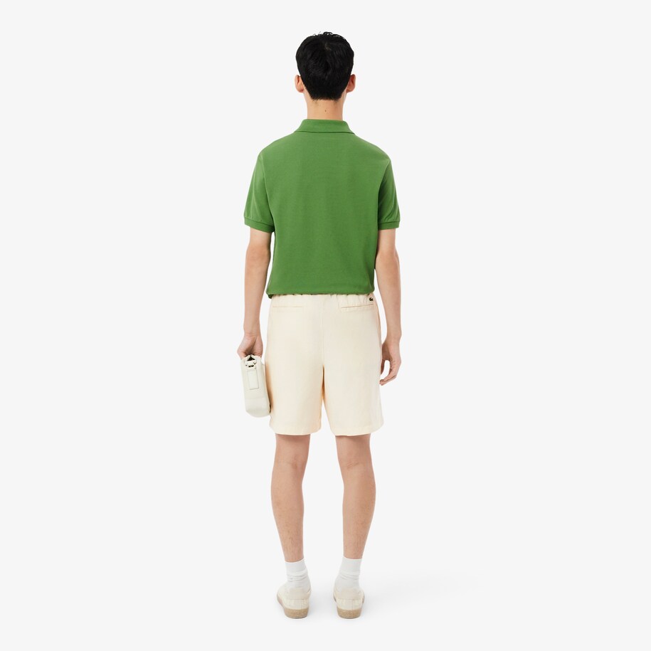 Regular Fit Linen Blend Twill Shorts image number 2