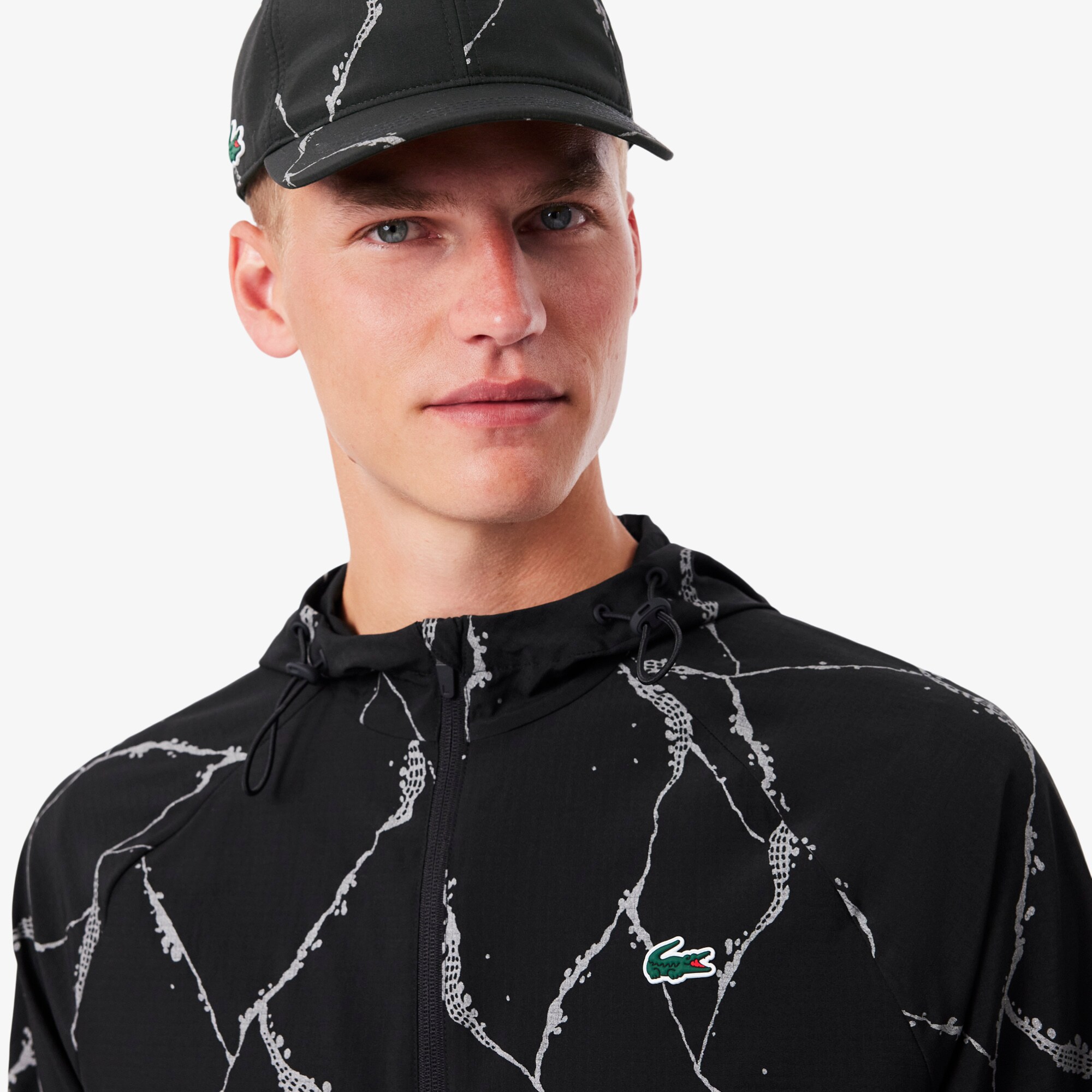 Reflective Crocodile Print Tennis Jacket image number 1