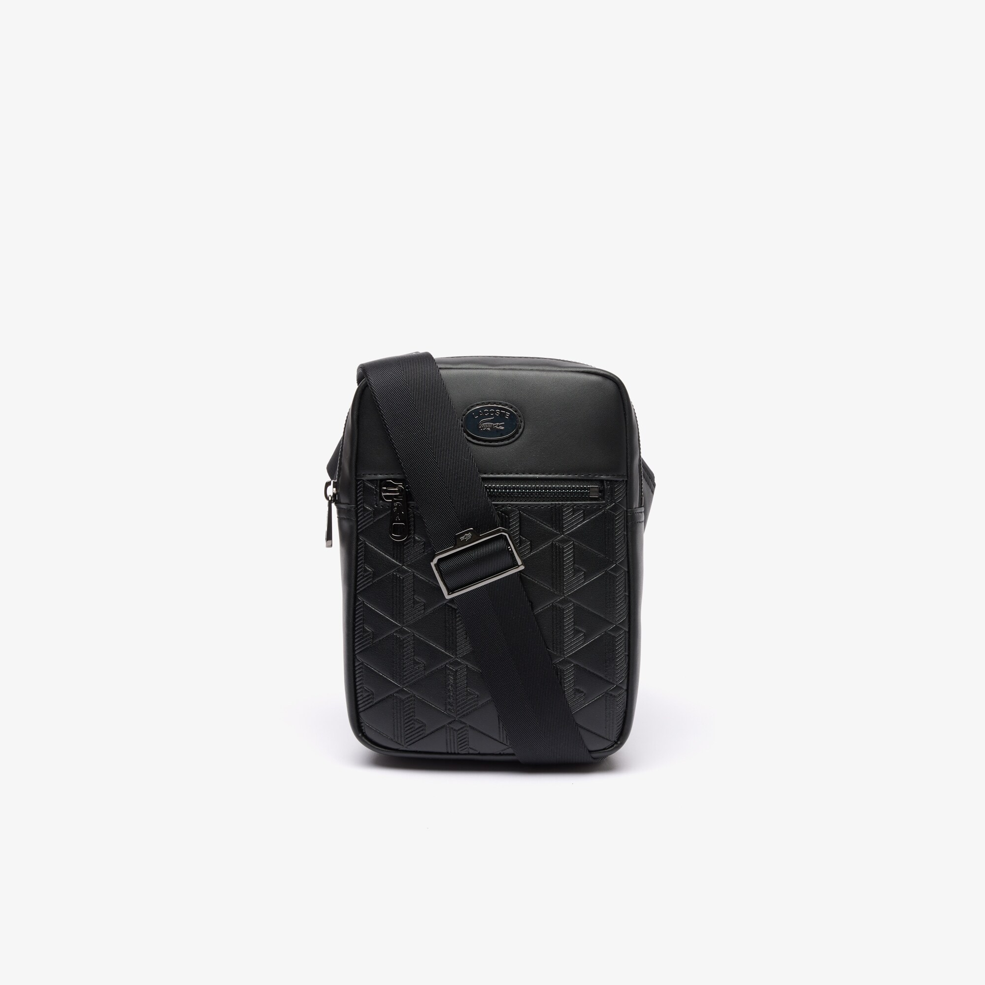 Buy Original Leather Monogram Print Vertical Satchel | Lacoste ID