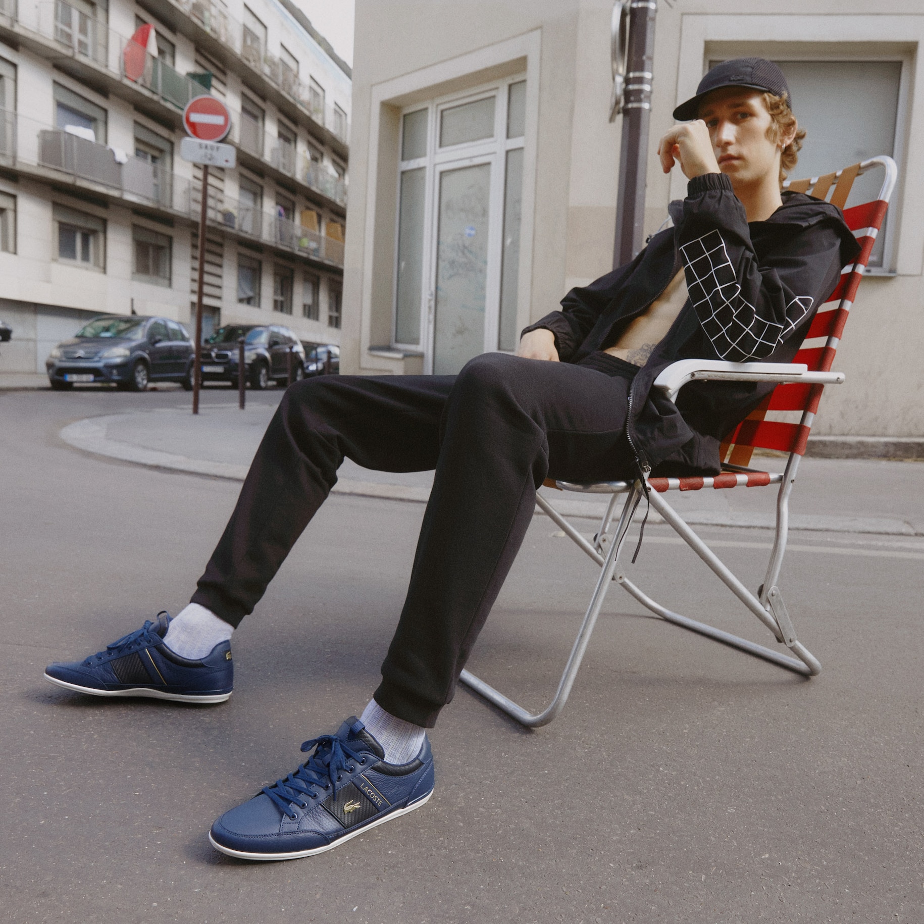 Men's Chaymon Leather and Carbon Fibre Trainers image number 6