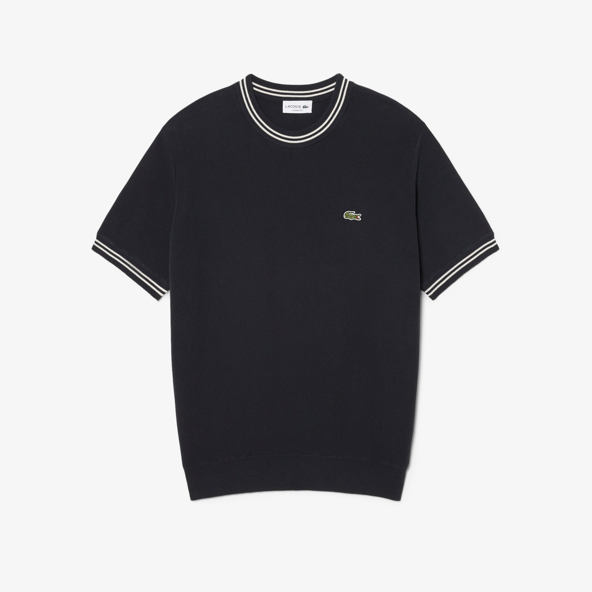 Classic Fit Stripe Detail Knit T-Shirt image number 3