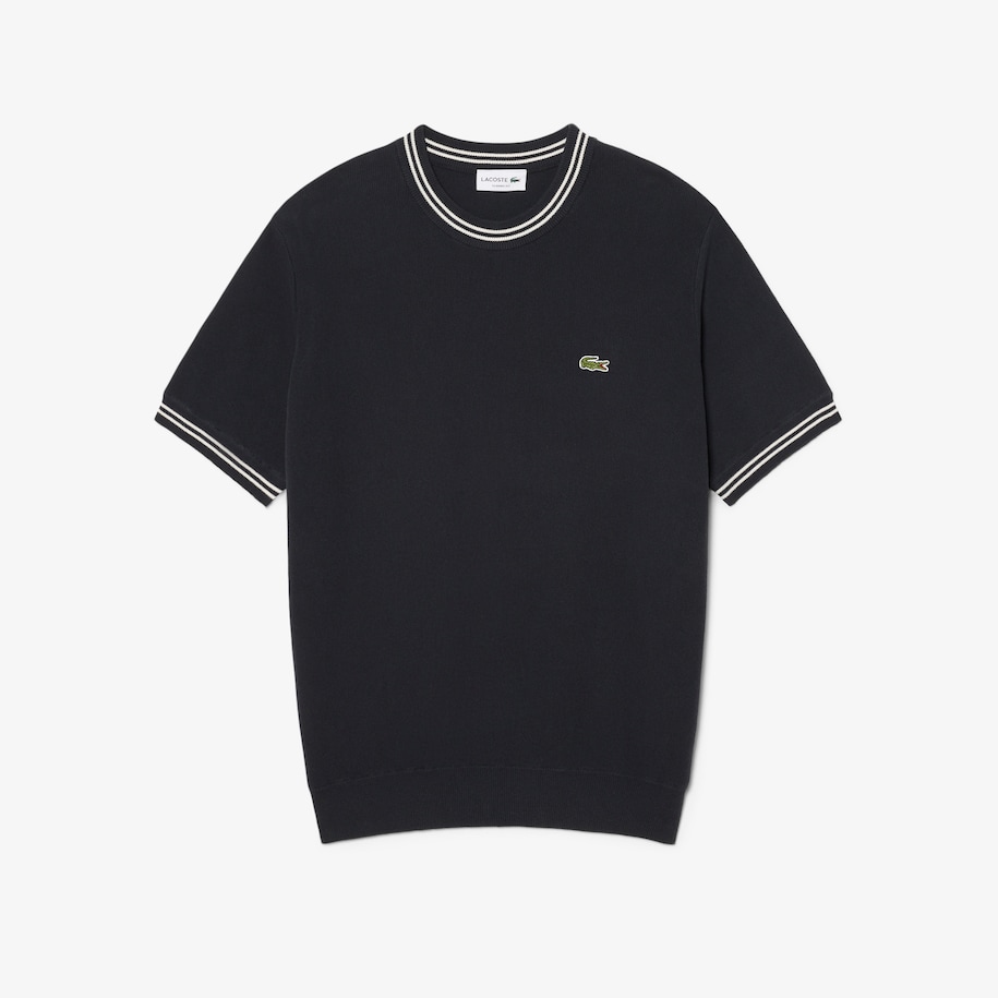 Classic Fit Stripe Detail Knit T-Shirt image number 3