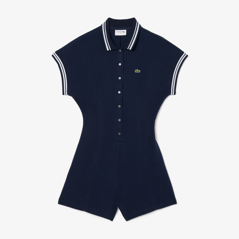 French Made Polo Collar Playsuit image number 0
