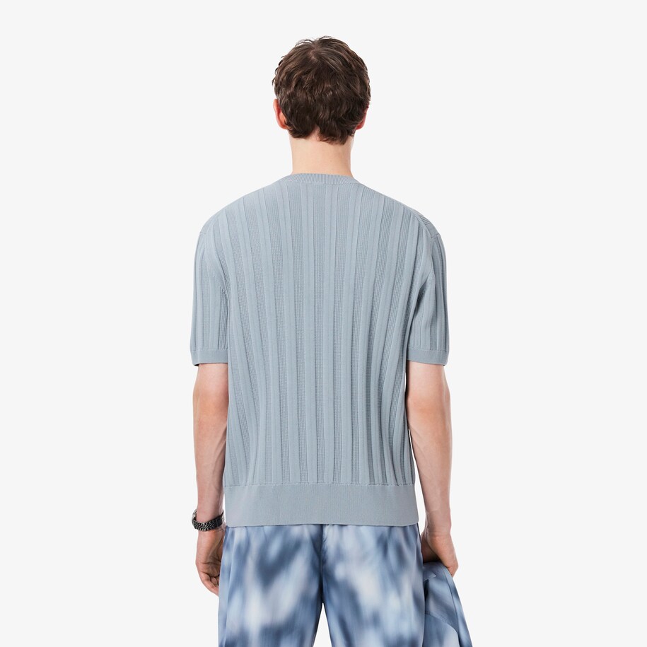 Fluid Ribbed Short Sleeved Sweater image number 2