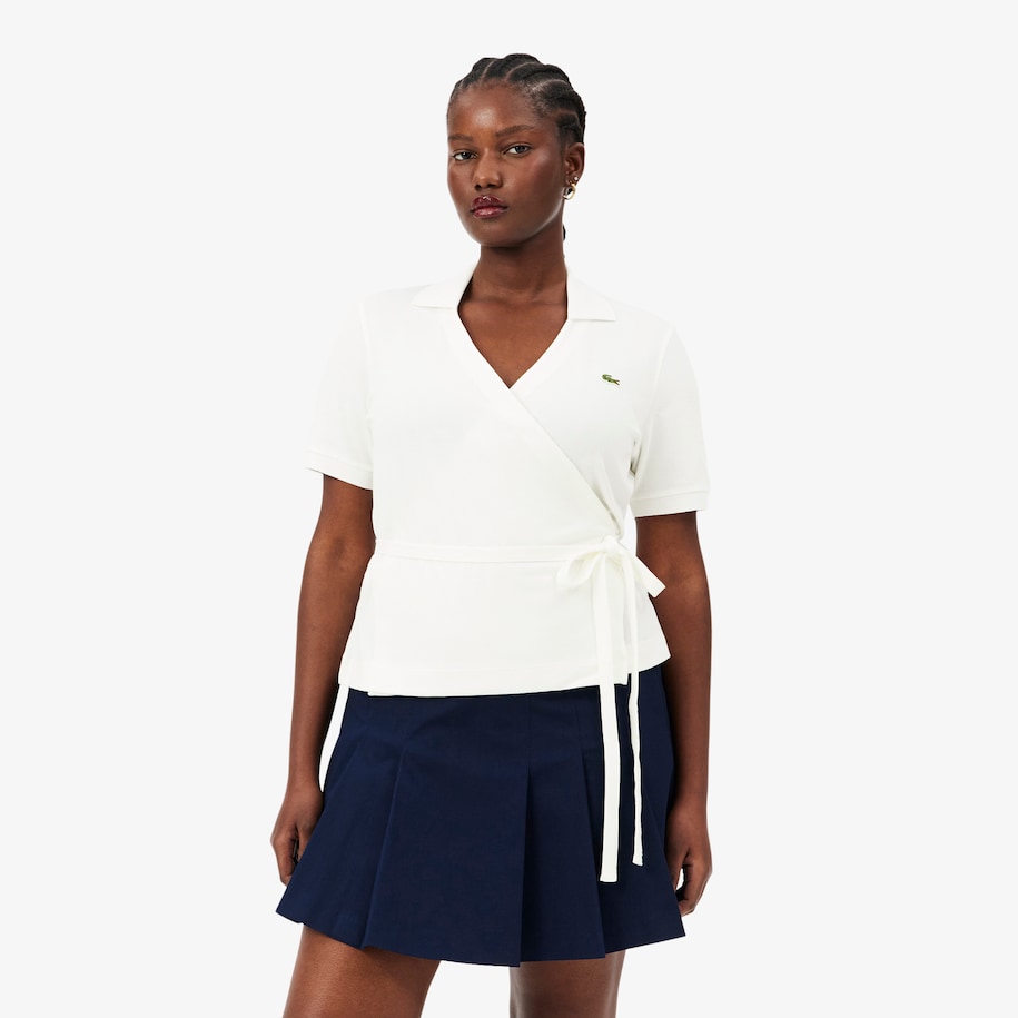 Stretch Mini Piqu&eacute; Wrap Polo Shirt image number 6