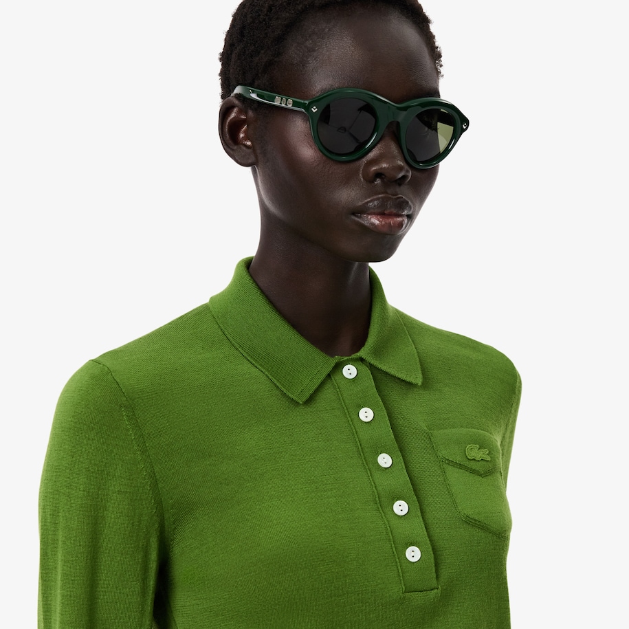 Runway Polo Collar Merino Wool Sweater image number 1