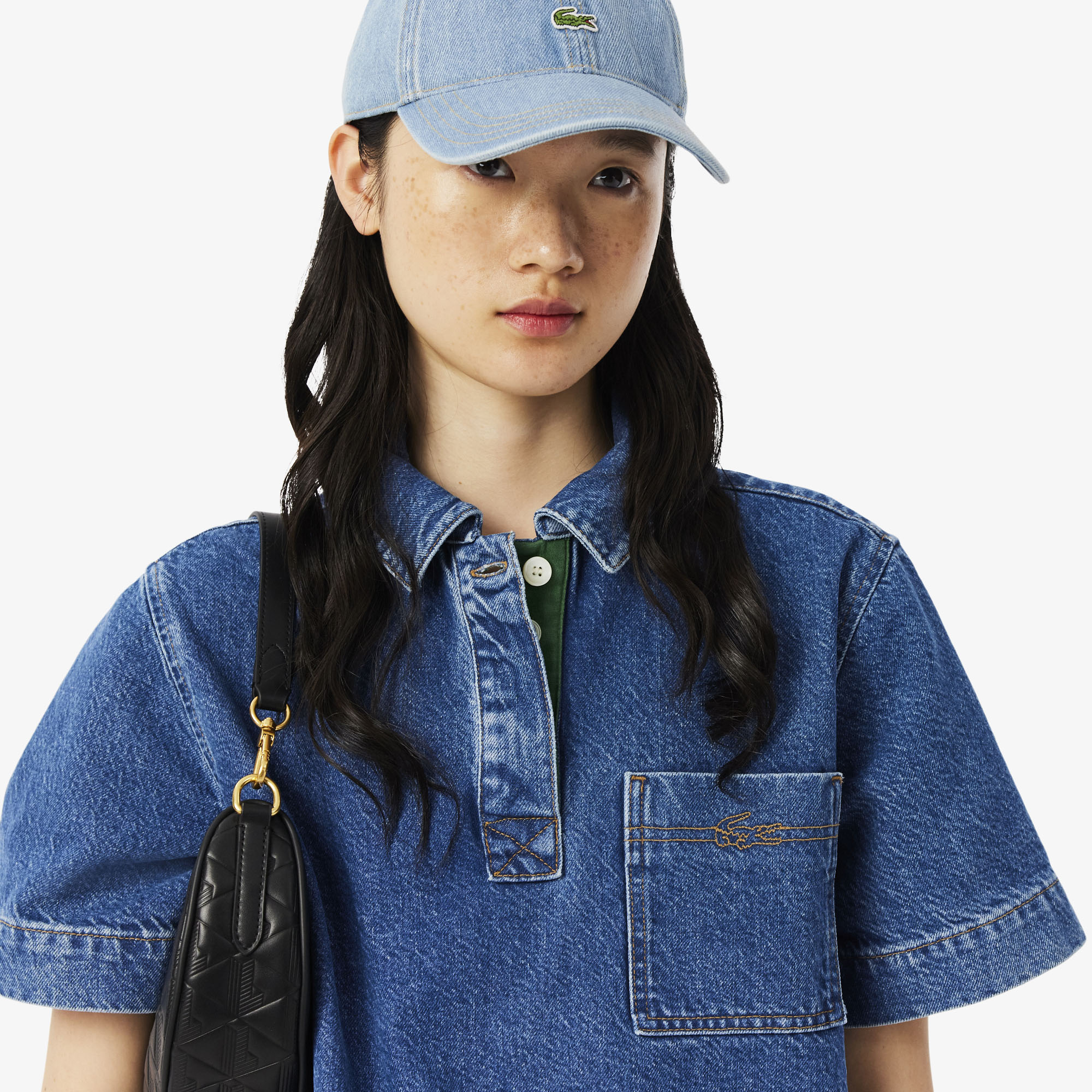 Oversized Cotton Denim Dress image number 1